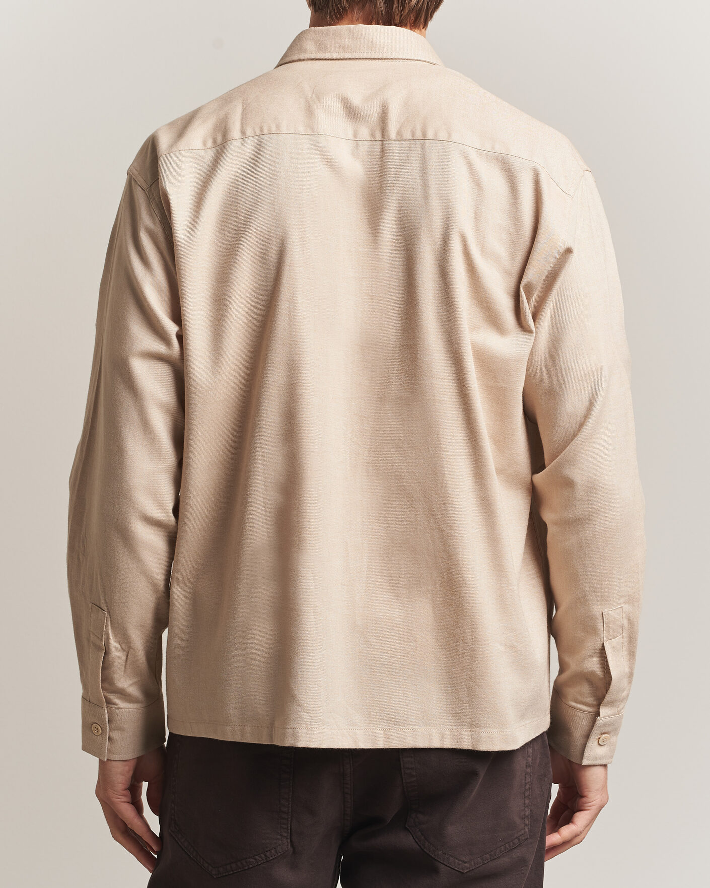 Hombres | Camisas | NN07 | Deon Brushed Light Flannel Shirt Desert Khaki