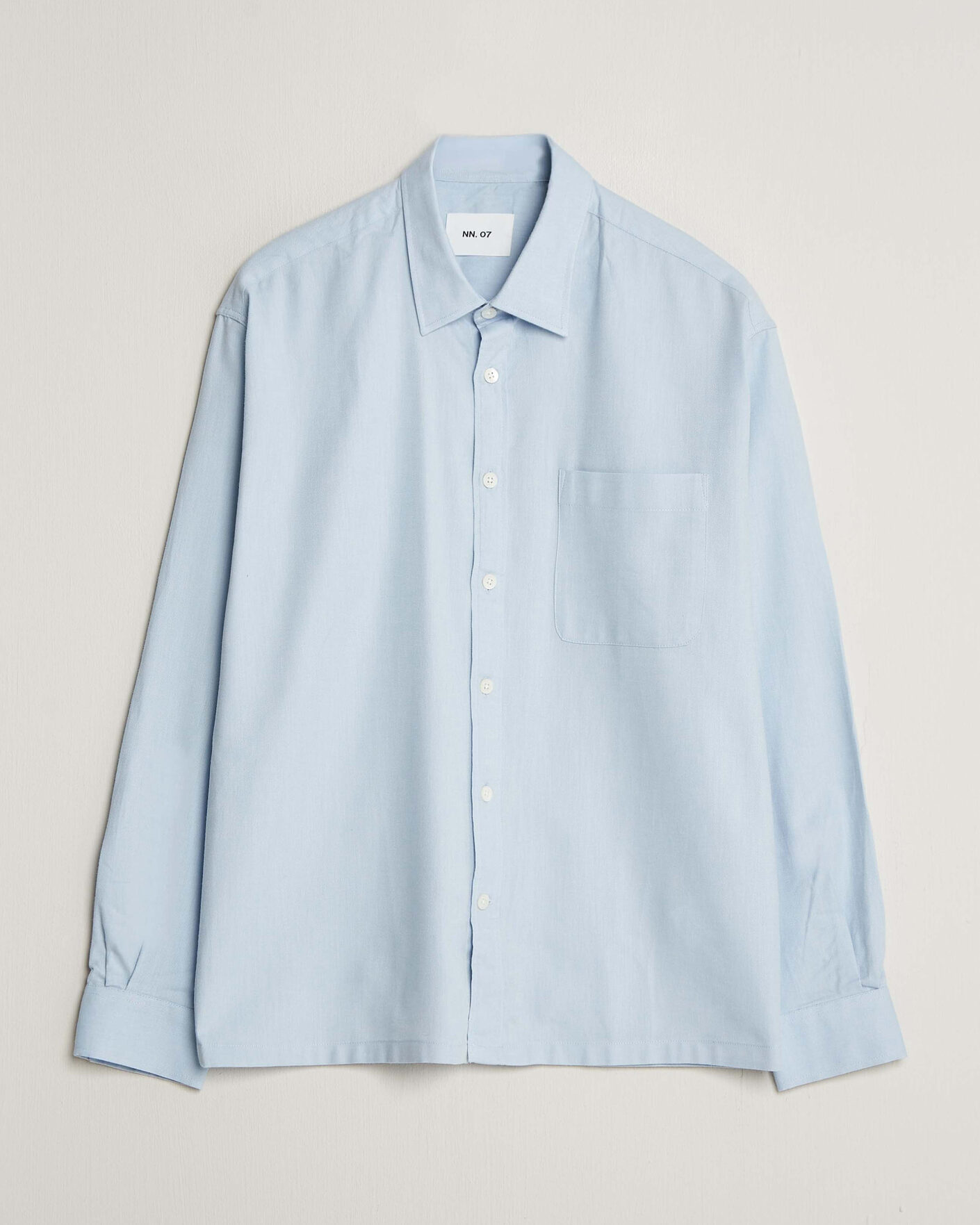 Hombres | Camisas | NN07 | Deon Brushed Light Flannel Shirt Sky Mist