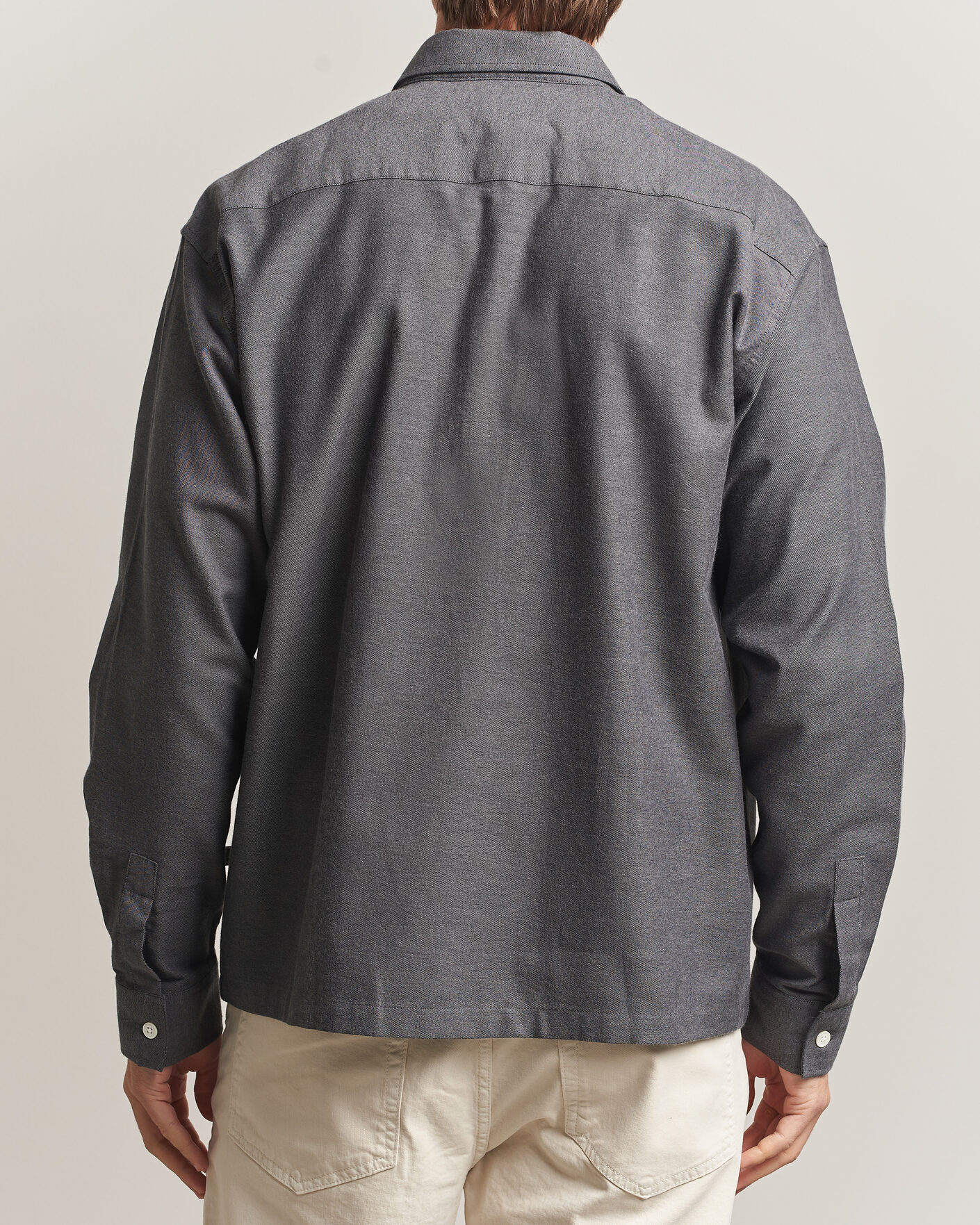 Hombres | Camisas | NN07 | Deon Brushed Light Flannel Shirt Dark Grey