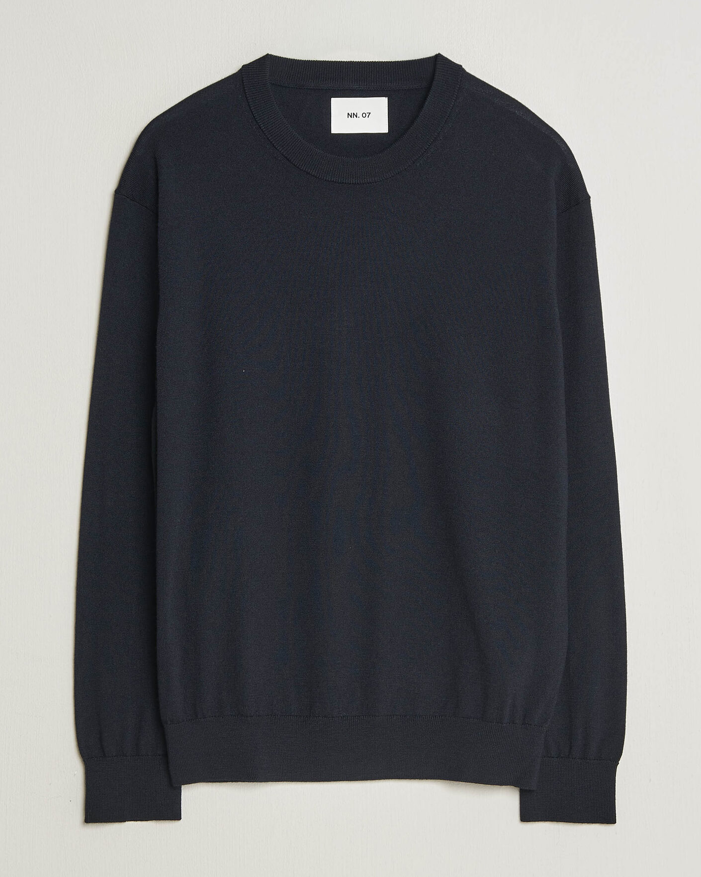 Hombres | Jerséis y prendas de punto | NN07 | Nate Wool Knitted Crew Neck Deep Navy