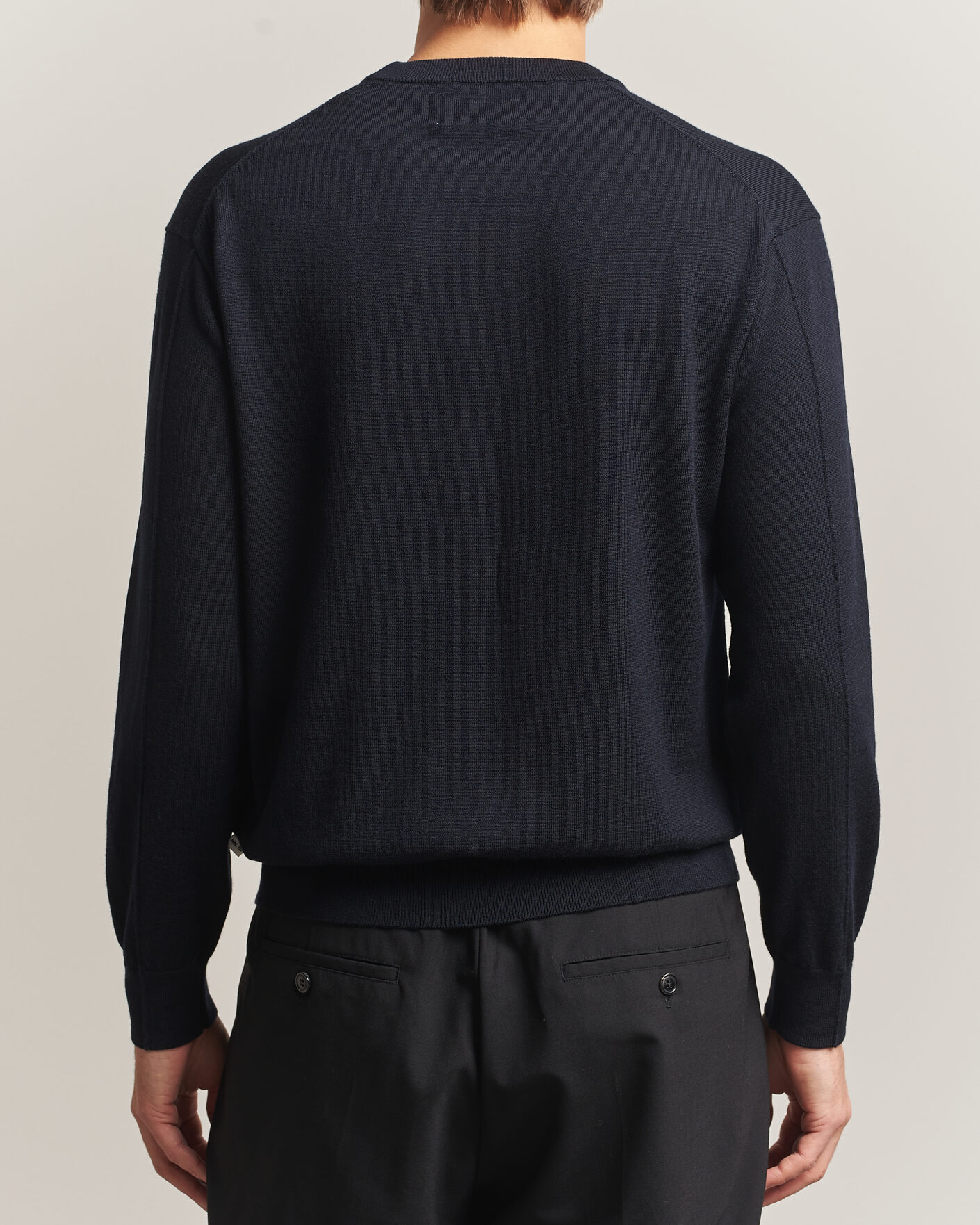 Hombres | Jerséis y prendas de punto | NN07 | Nate Wool Knitted Crew Neck Deep Navy