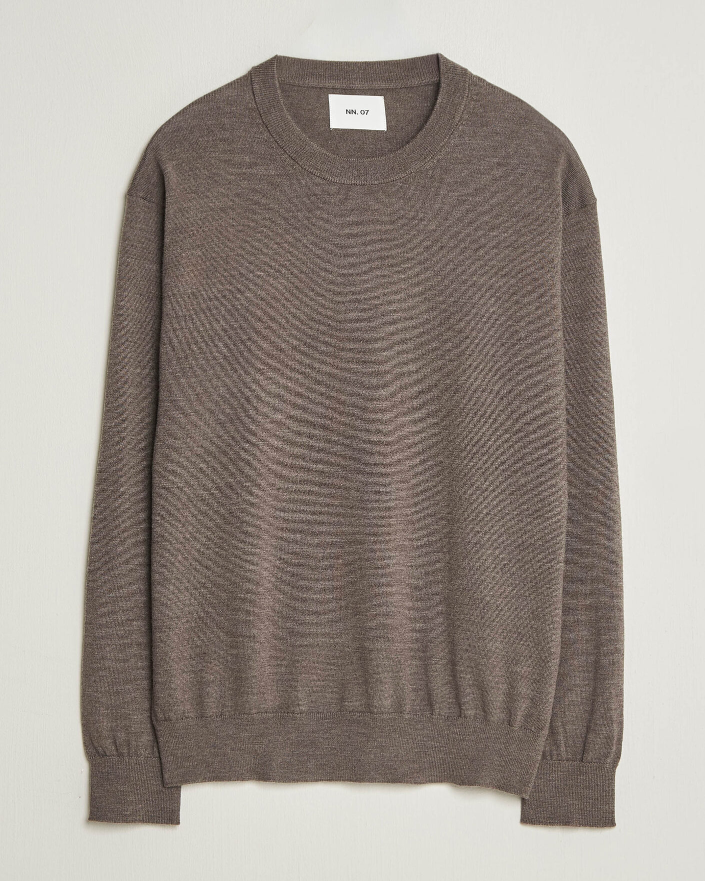 Hombres | Jerséis y prendas de punto | NN07 | Nate Wool Knitted Crew Neck Mable Husk
