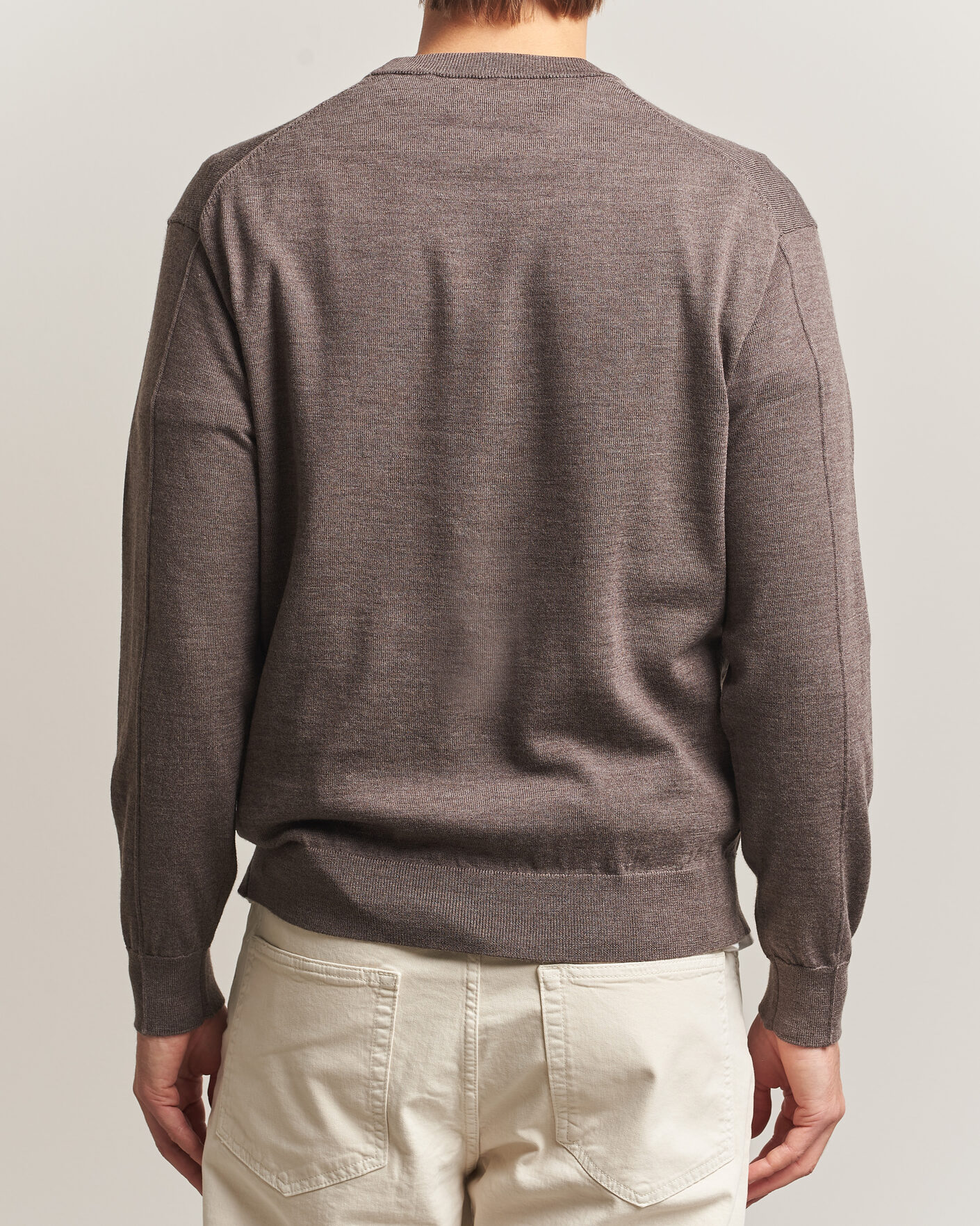 Hombres | Jerséis y prendas de punto | NN07 | Nate Wool Knitted Crew Neck Mable Husk