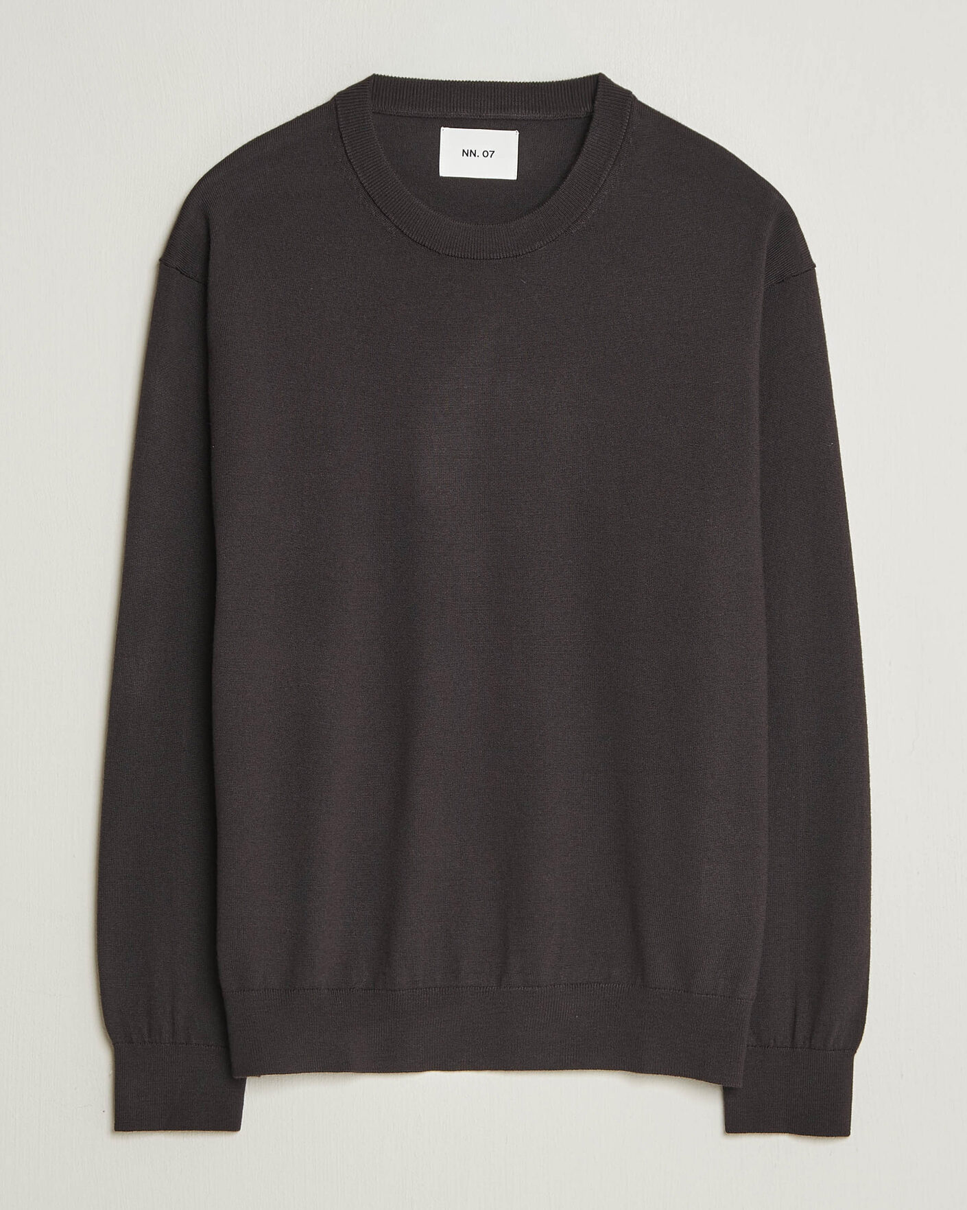 Hombres | Jerséis y prendas de punto | NN07 | Nate Wool Knitted Crew Neck Deep Truffle
