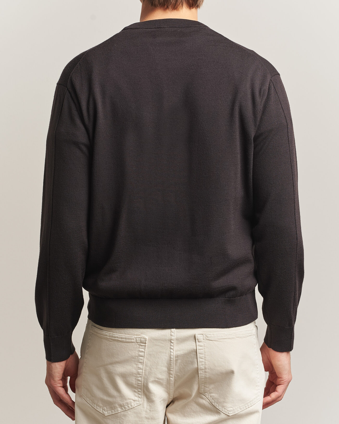 Hombres | Jerséis y prendas de punto | NN07 | Nate Wool Knitted Crew Neck Deep Truffle
