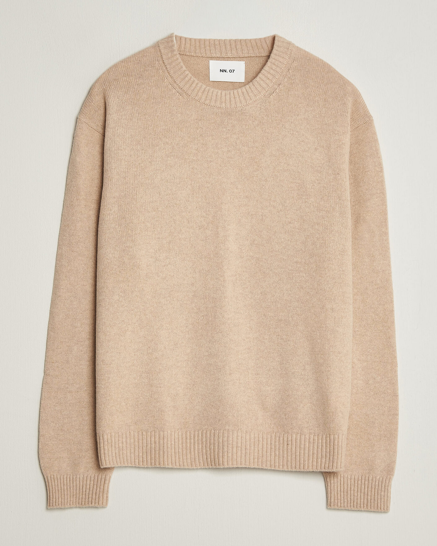 Hombres | Jerséis y prendas de punto | NN07 | Russel Wool/Cotton Knitted Sweater Ecru