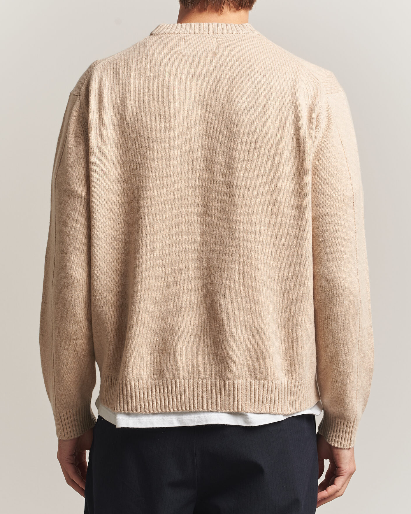 Hombres | Jerséis y prendas de punto | NN07 | Russel Wool/Cotton Knitted Sweater Ecru