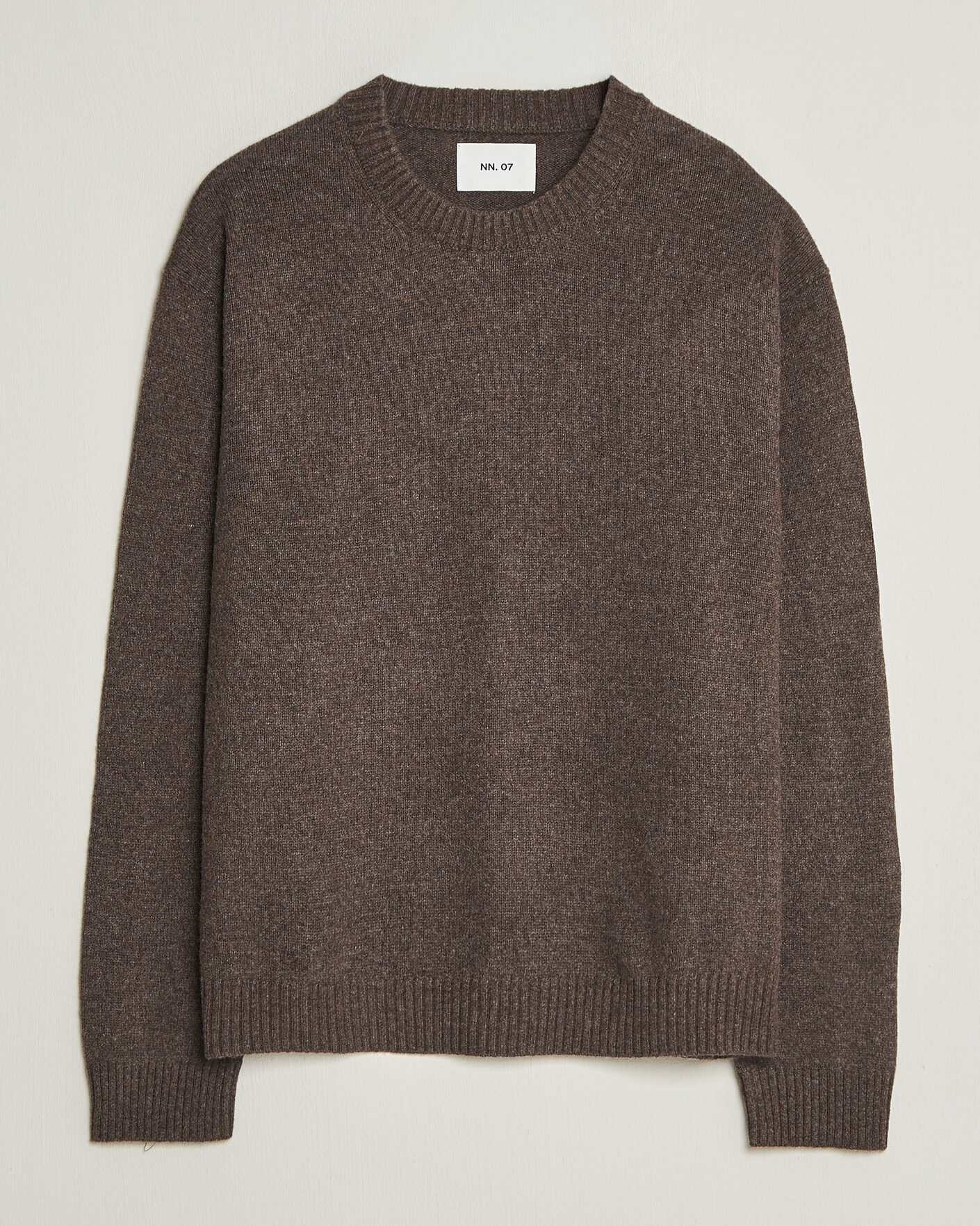 Hombres | Jerséis y prendas de punto | NN07 | Russel Wool/Cotton Knitted Sweater Mable Husk