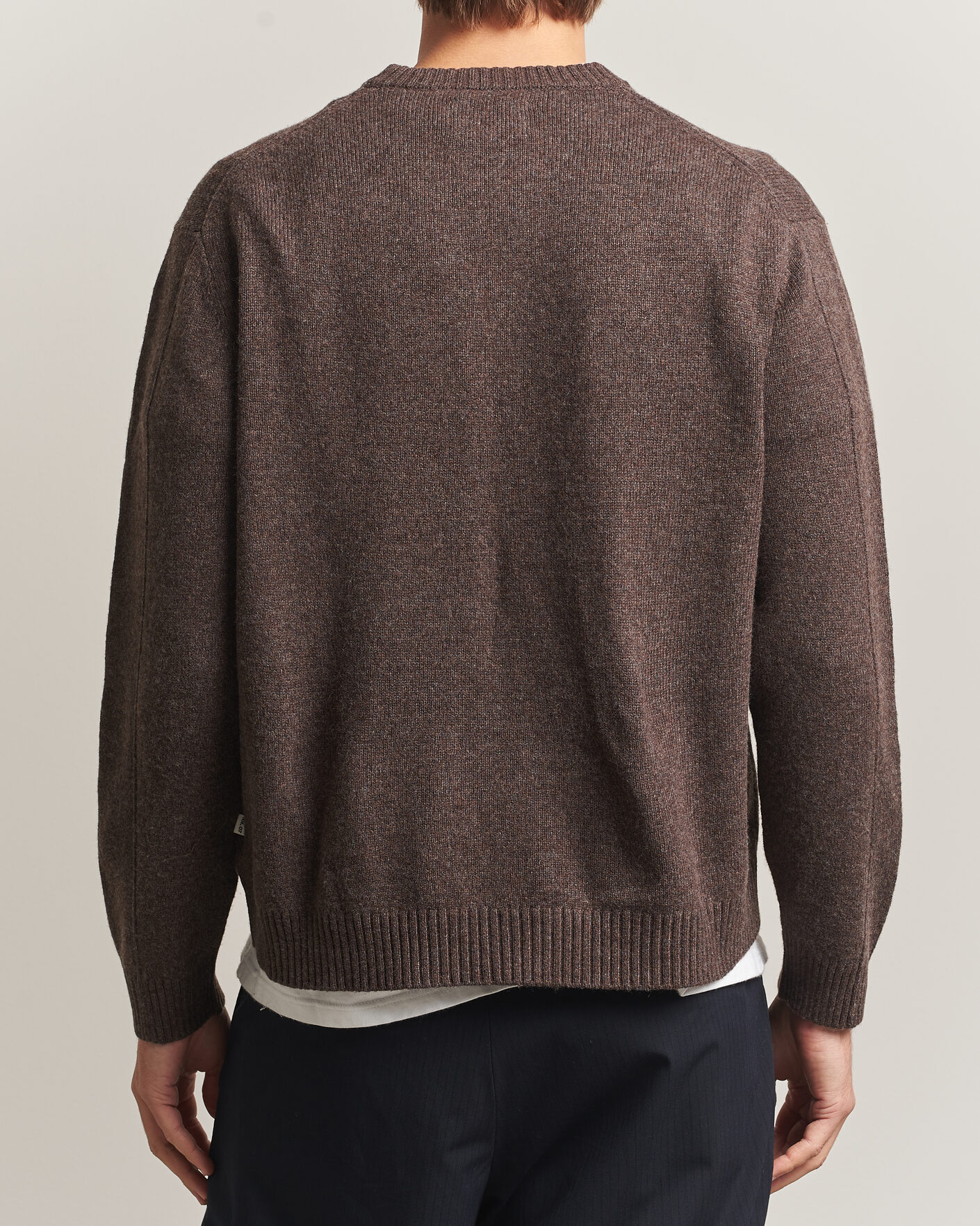 Hombres | Jerséis y prendas de punto | NN07 | Russel Wool/Cotton Knitted Sweater Mable Husk