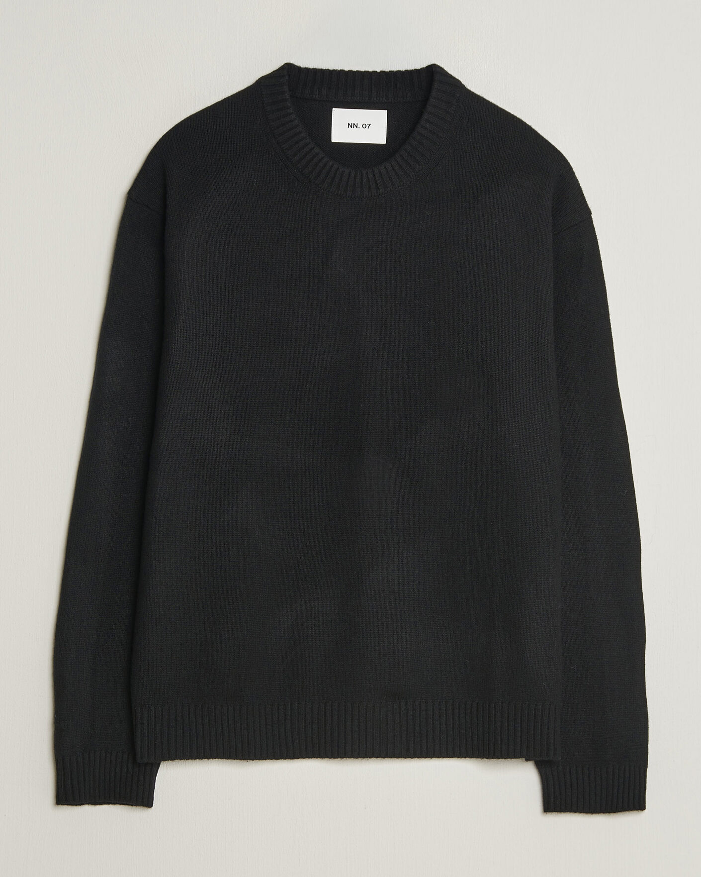 Hombres | Jerséis y prendas de punto | NN07 | Russel Wool/Cotton Knitted Sweater Black