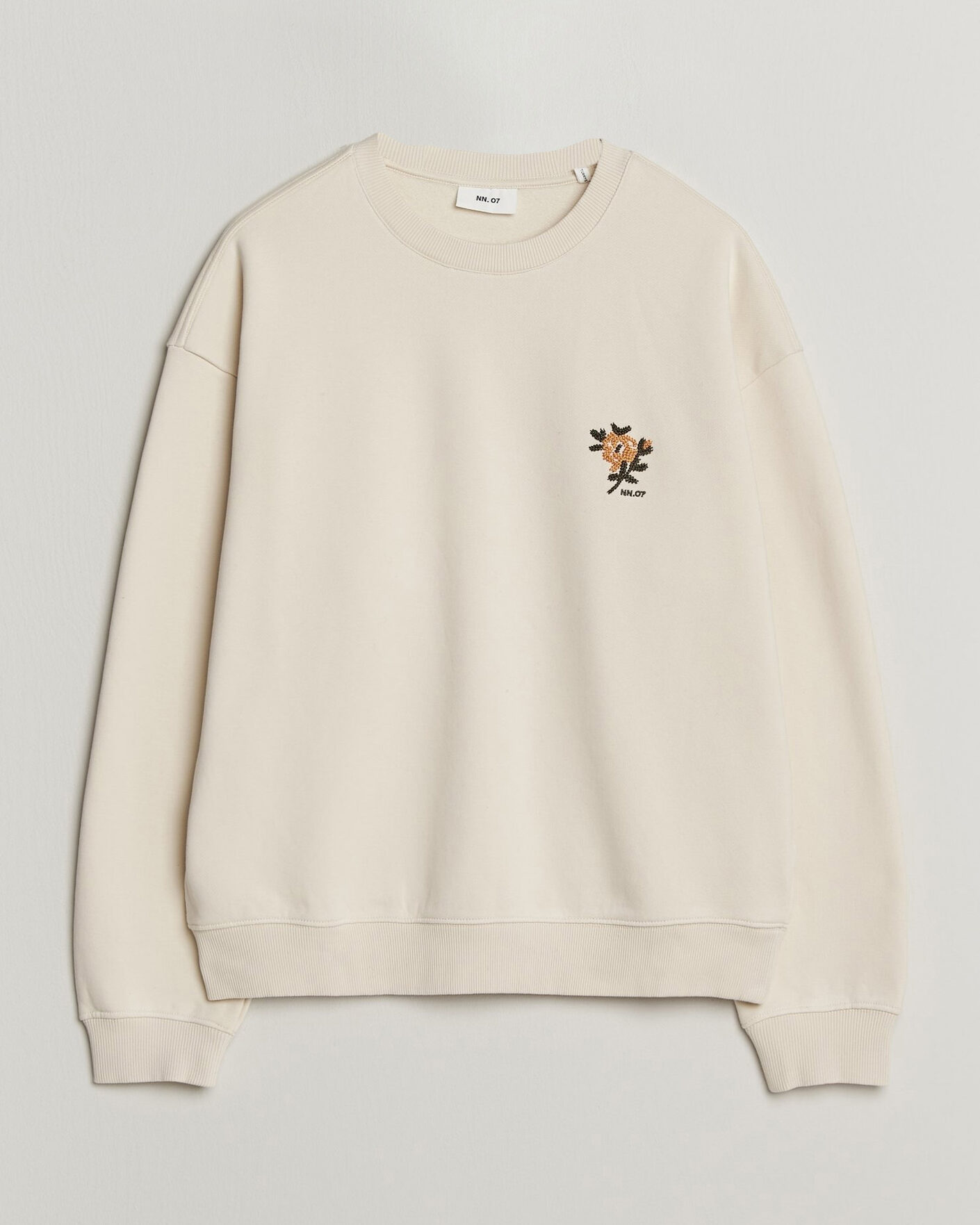 Hombres | Jerséis y prendas de punto | NN07 | David Embroidered Sweatshirt Ivory