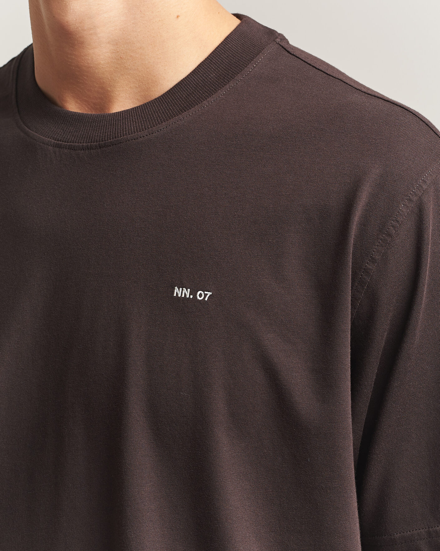 Hombres | Camisetas | NN07 | Adam Crew Neck T-Shirt Deep Truffle