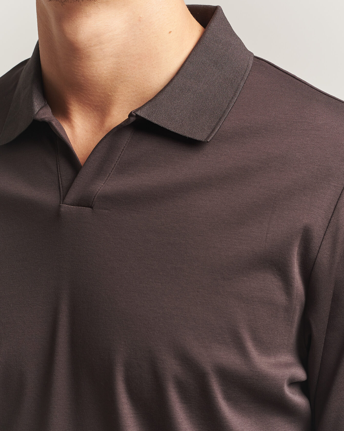 Hombres | Polos | NN07 | Paul Long Sleeve Polo Deep Truffle