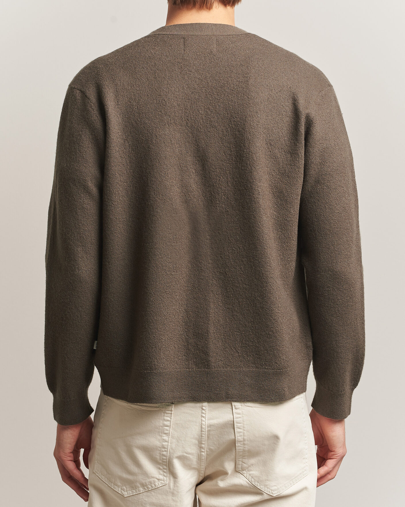 Hombres | Jerséis y prendas de punto | NN07 | Jasper Wool Knitted Cardigan Mable Husk