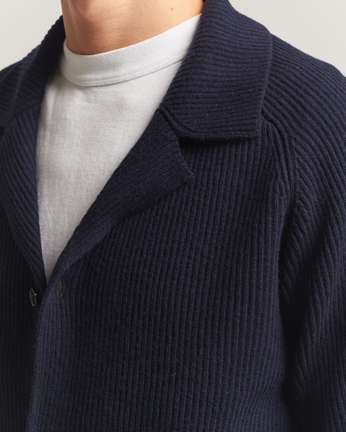 Hombres | Jerséis y prendas de punto | NN07 | Shane Wool Knitted Cardigan Navy Blue