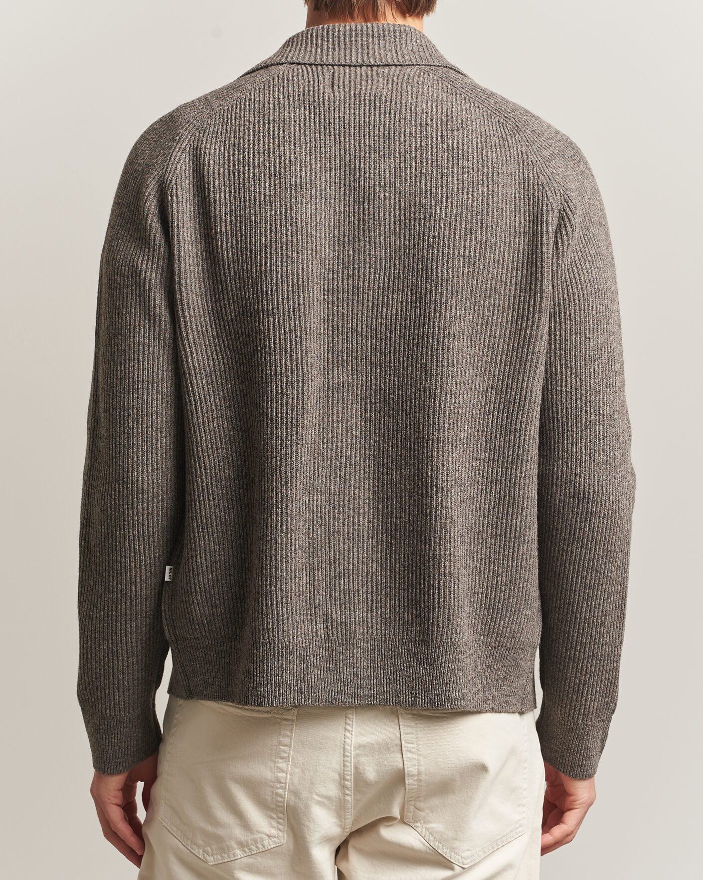 Hombres | Jerséis y prendas de punto | NN07 | Shane Wool Knitted Cardigan Mable Husk