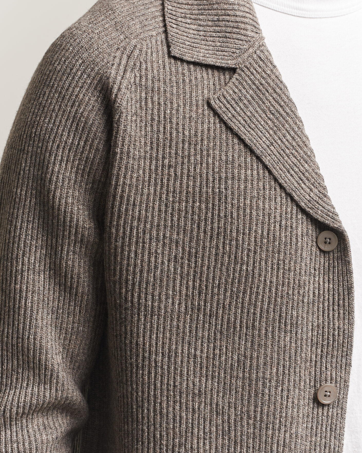 Hombres | Jerséis y prendas de punto | NN07 | Shane Wool Knitted Cardigan Mable Husk