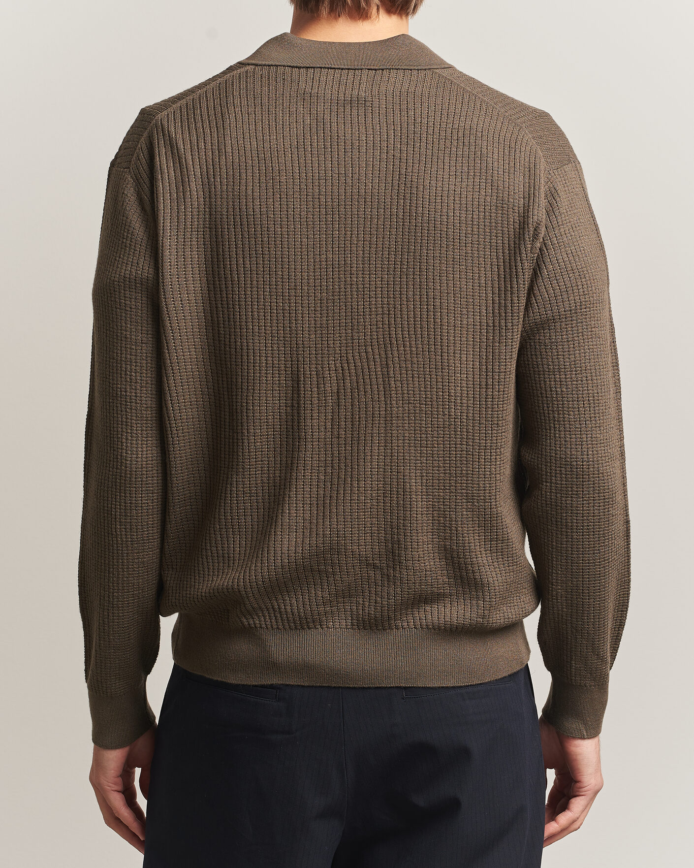 Hombres | Jerséis y prendas de punto | NN07 | Nate Wool Knitted Polo Mable Husk