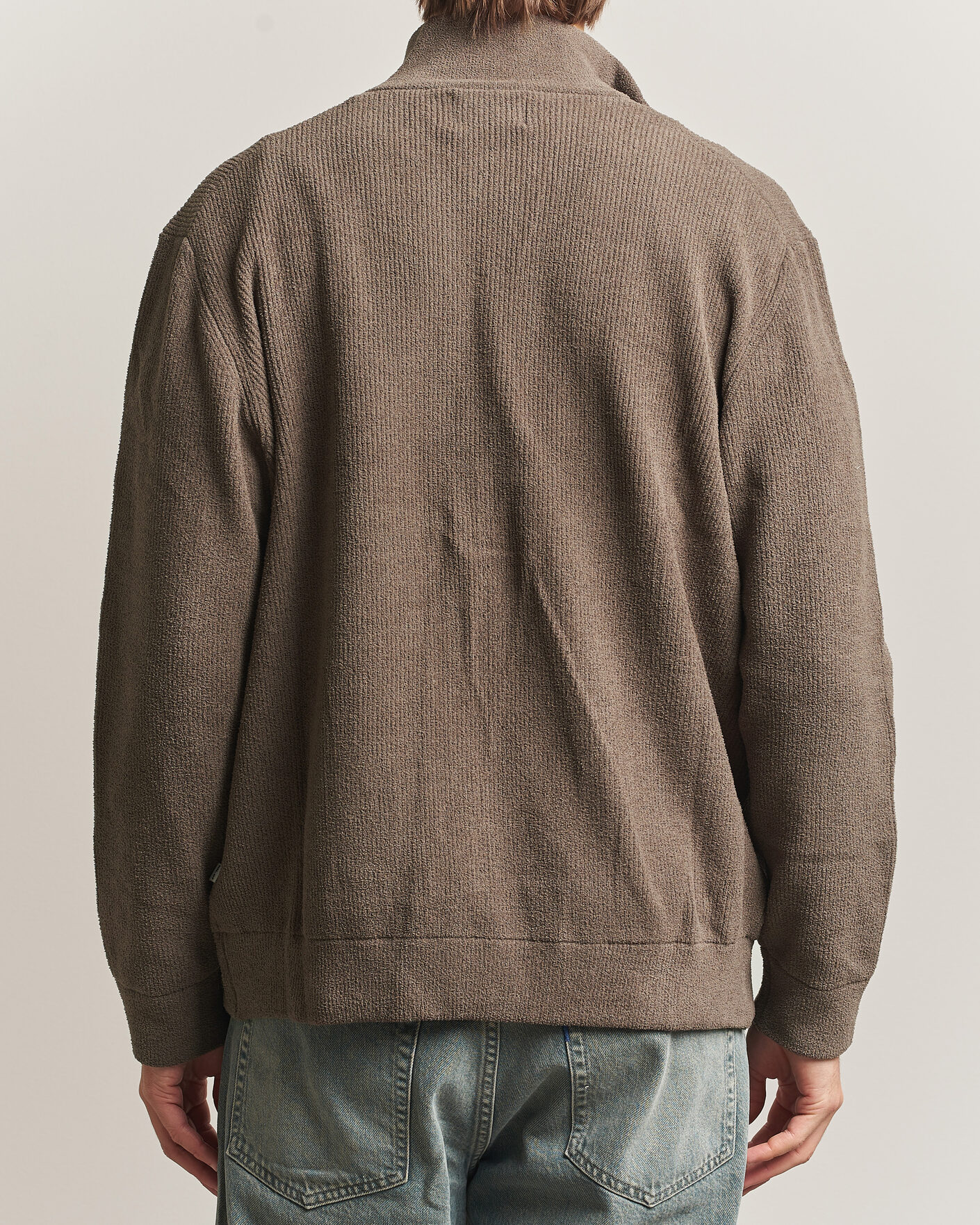Hombres | Jerséis y prendas de punto | NN07 | Danny Rib Knitted Full Zip Mable Husk