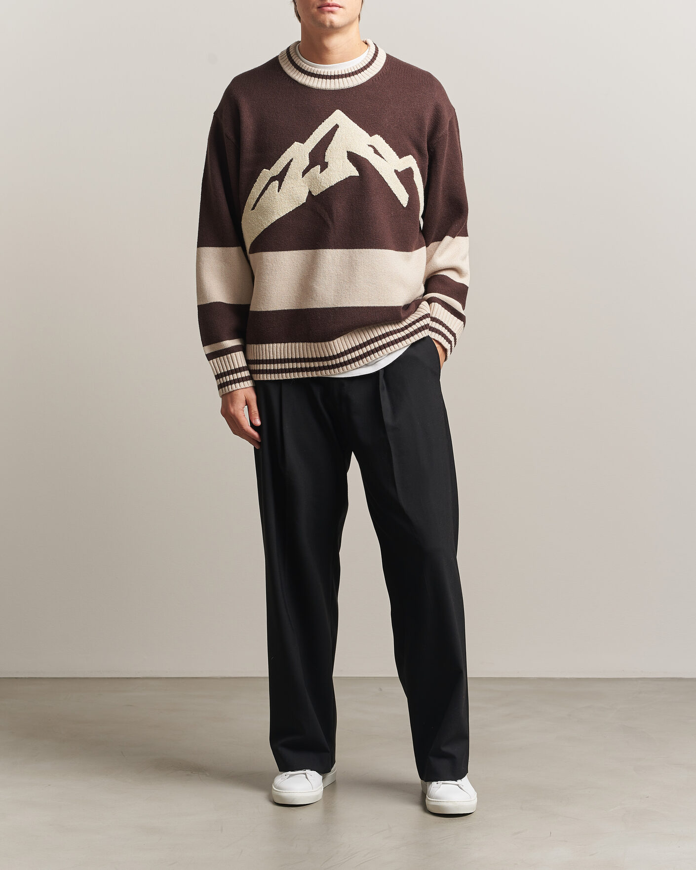 Hombres | Jerséis y prendas de punto | J.Lindeberg | Steve Mountin Knitted Sweater Seal Brown