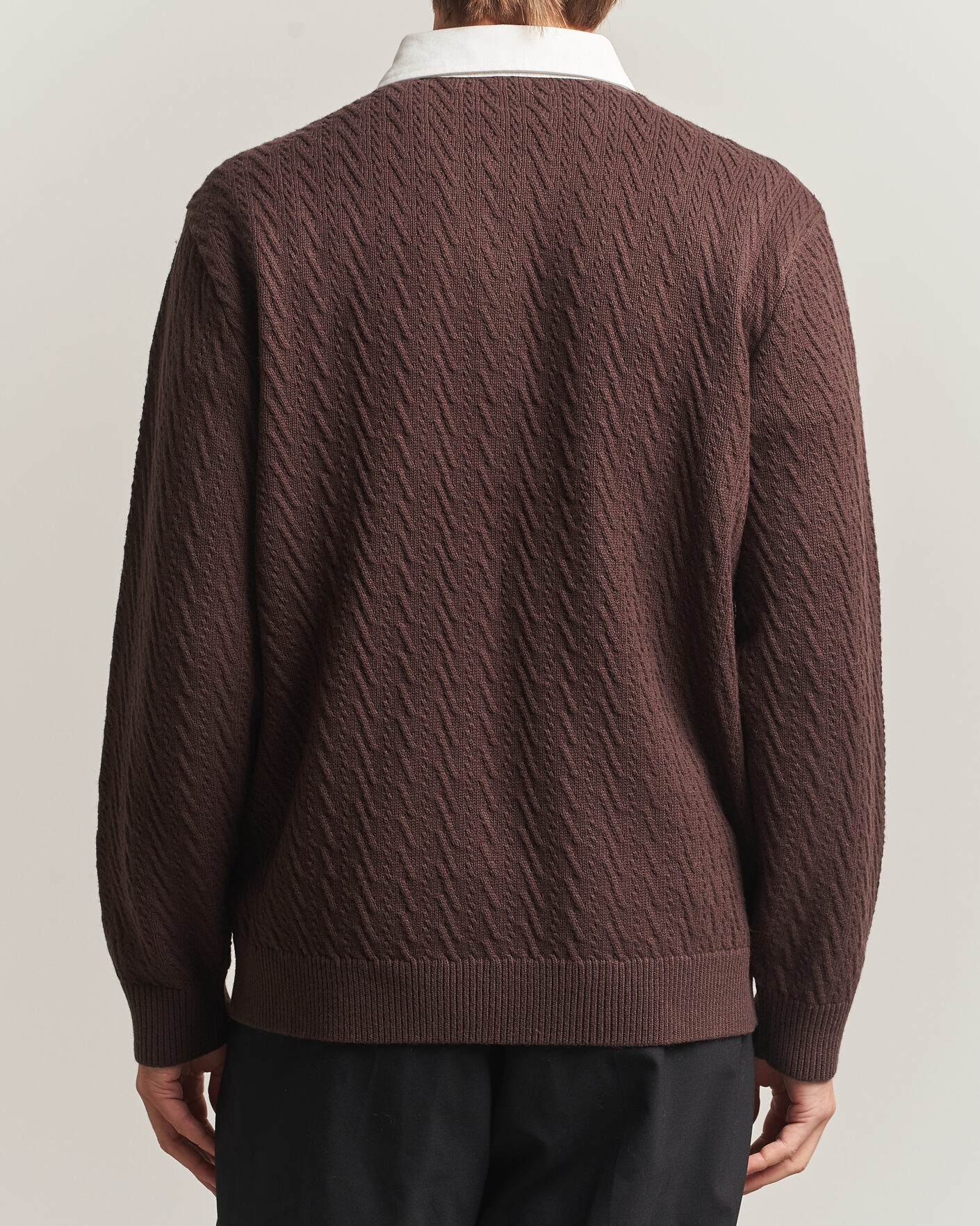 Hombres | Jerséis y prendas de punto | J.Lindeberg | Johnny Knitted Rugby Seal Brown