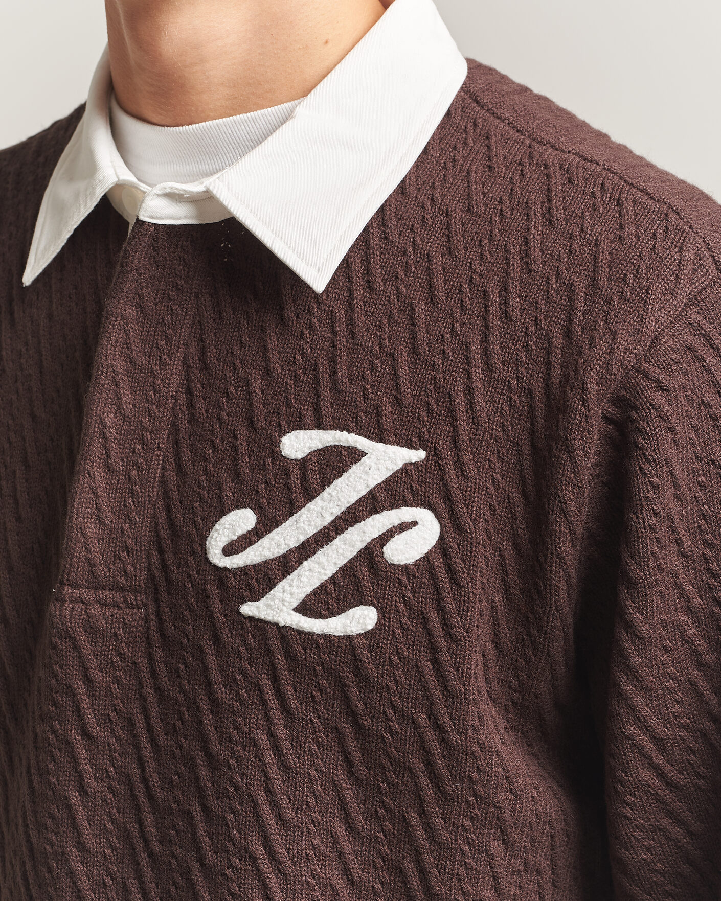 Hombres | Jerséis y prendas de punto | J.Lindeberg | Johnny Knitted Rugby Seal Brown