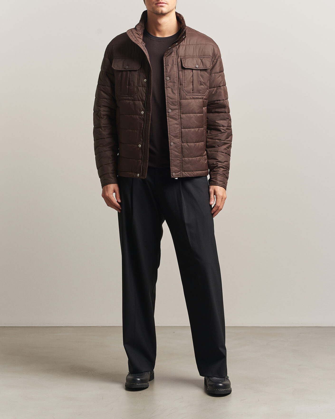 Hombres | Abrigos y chaquetas | J.Lindeberg | Bailey Light Padded Jacket Seal Brown
