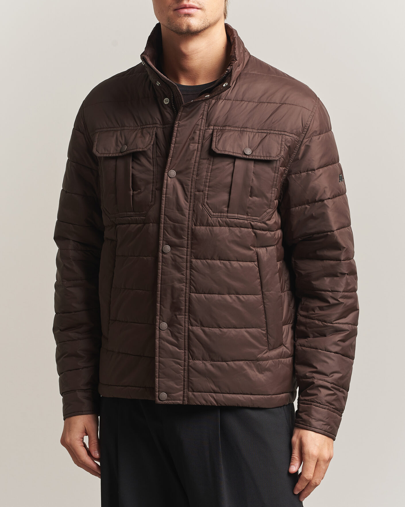 Hombres | Abrigos y chaquetas | J.Lindeberg | Bailey Light Padded Jacket Seal Brown