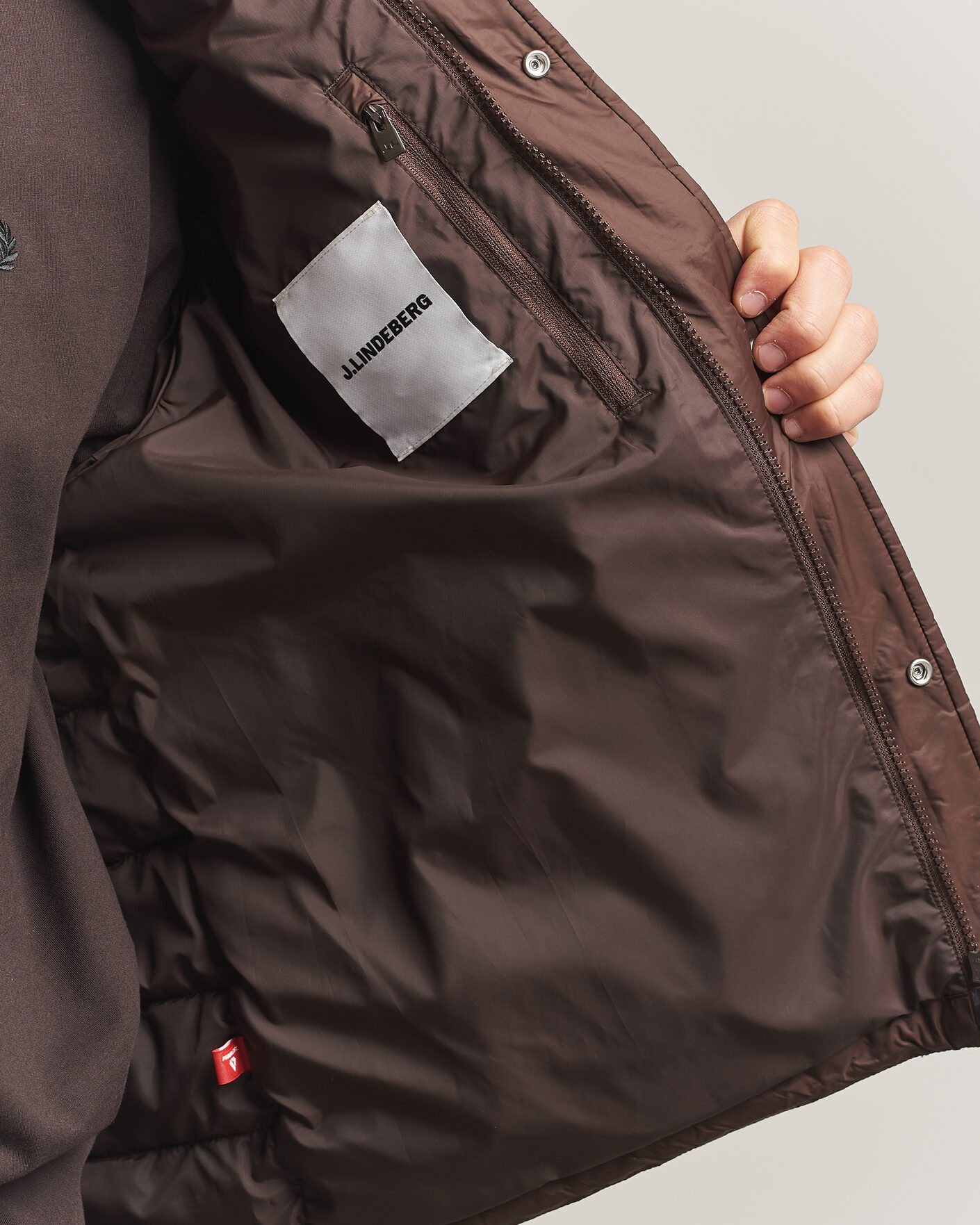 Hombres | Abrigos y chaquetas | J.Lindeberg | Bailey Light Padded Jacket Seal Brown