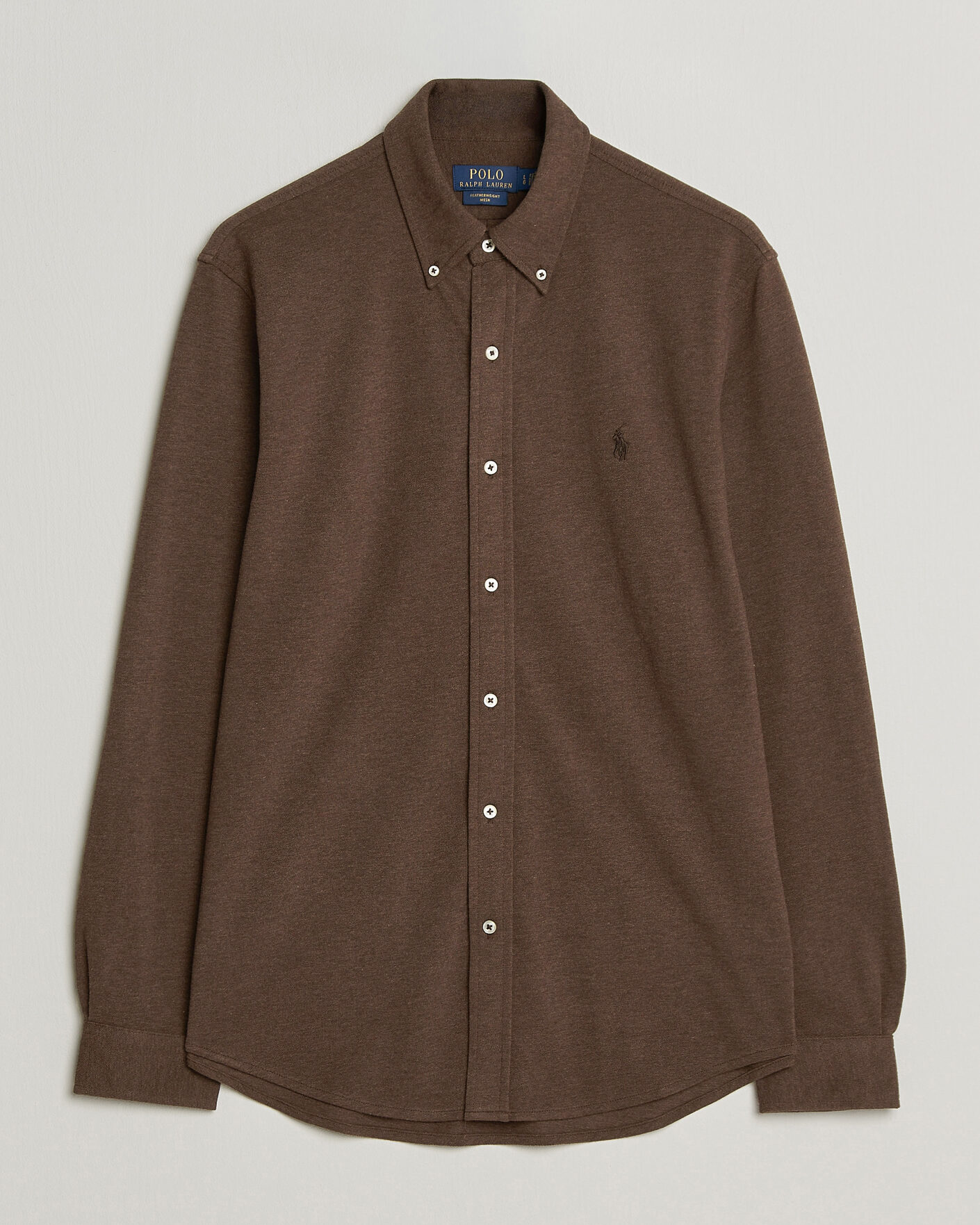 Hombres | Polos | Polo Ralph Lauren | Featherweight Mesh Shirt Nutmeg Brown Heather