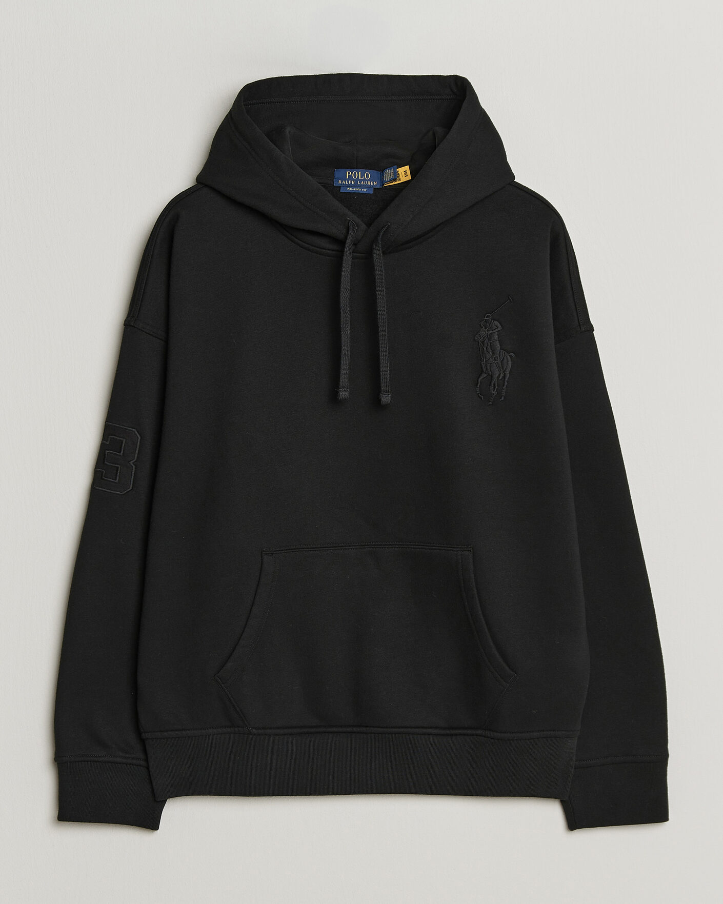 Hombres | Jerséis y prendas de punto | Polo Ralph Lauren | Heavy Weight Tonal Pony Hoodie Polo Black