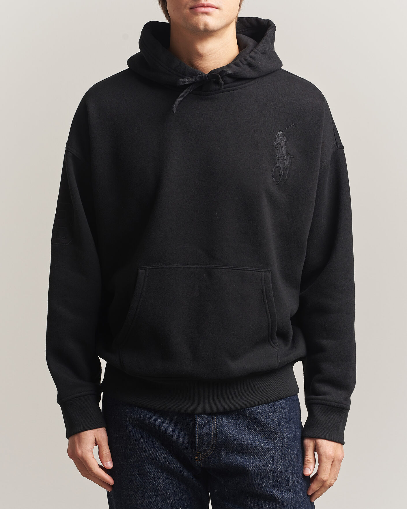 Hombres | Jerséis y prendas de punto | Polo Ralph Lauren | Heavy Weight Tonal Pony Hoodie Polo Black