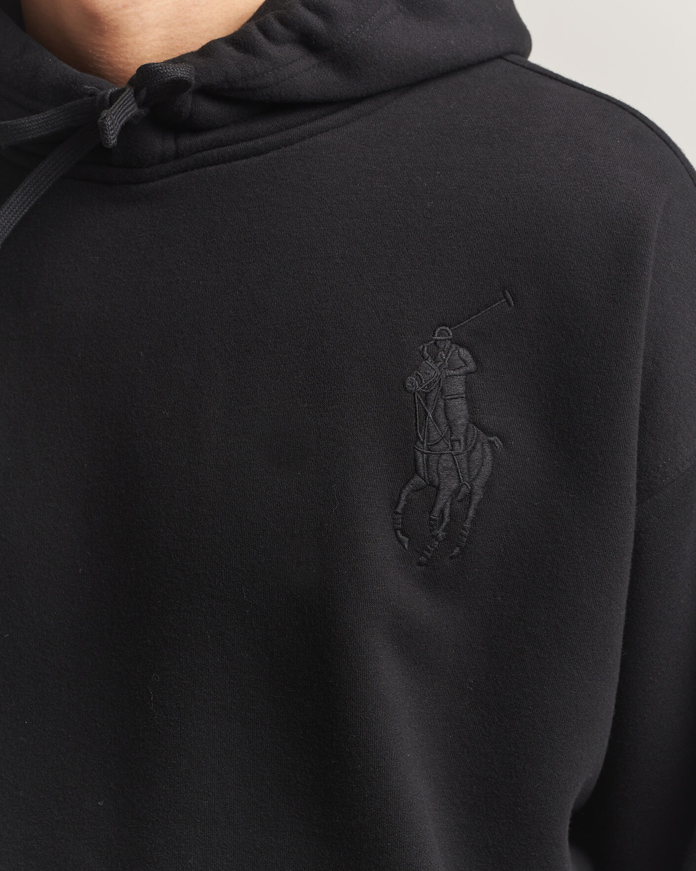 Hombres | Jerséis y prendas de punto | Polo Ralph Lauren | Heavy Weight Tonal Pony Hoodie Polo Black