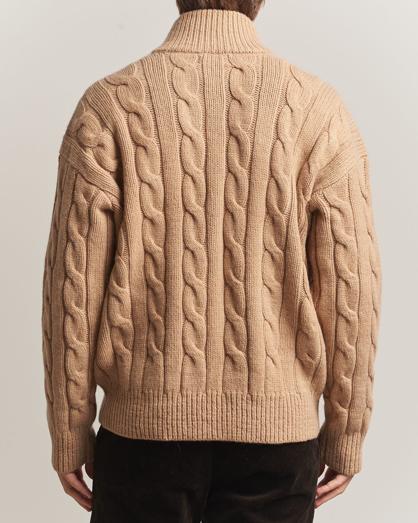 Hombres | Jerséis y prendas de punto | Polo Ralph Lauren | Wool/Alpaca Cable Full-Zip Camel Melange