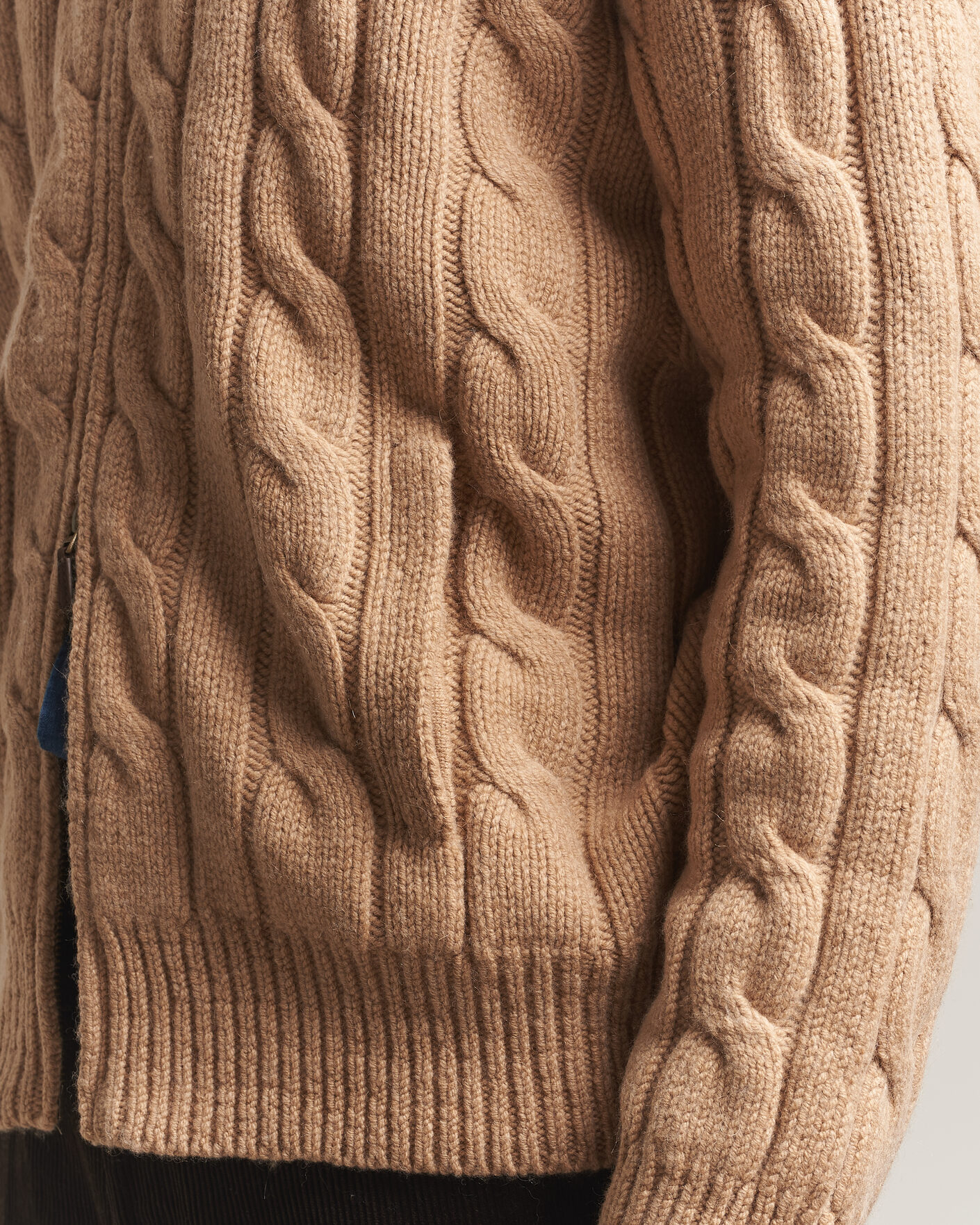 Hombres | Jerséis y prendas de punto | Polo Ralph Lauren | Wool/Alpaca Cable Full-Zip Camel Melange