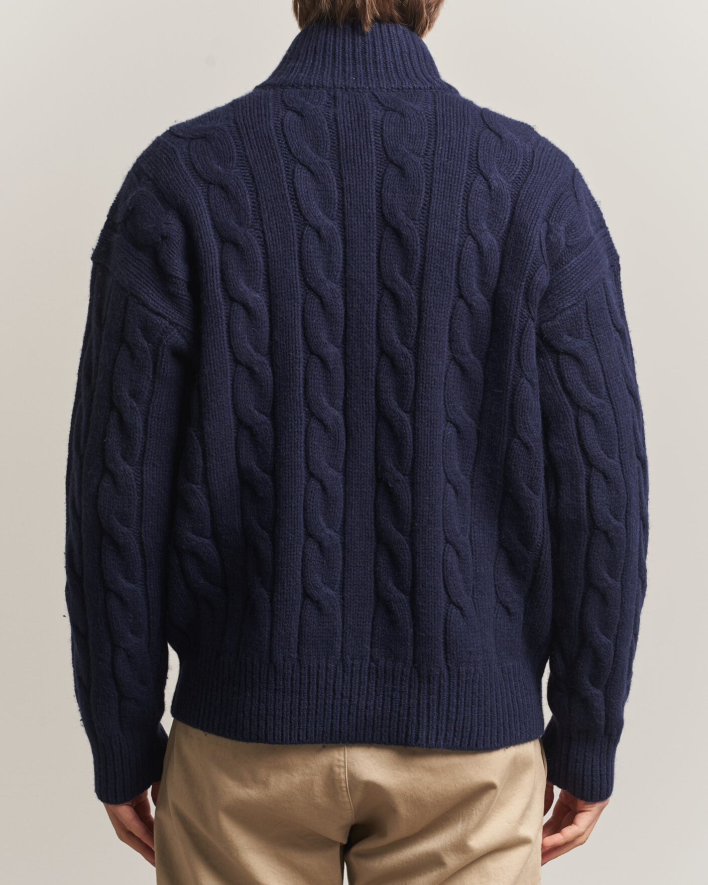 Hombres | Jerséis y prendas de punto | Polo Ralph Lauren | Wool/Alpaca Cable Full-Zip Hunter Navy
