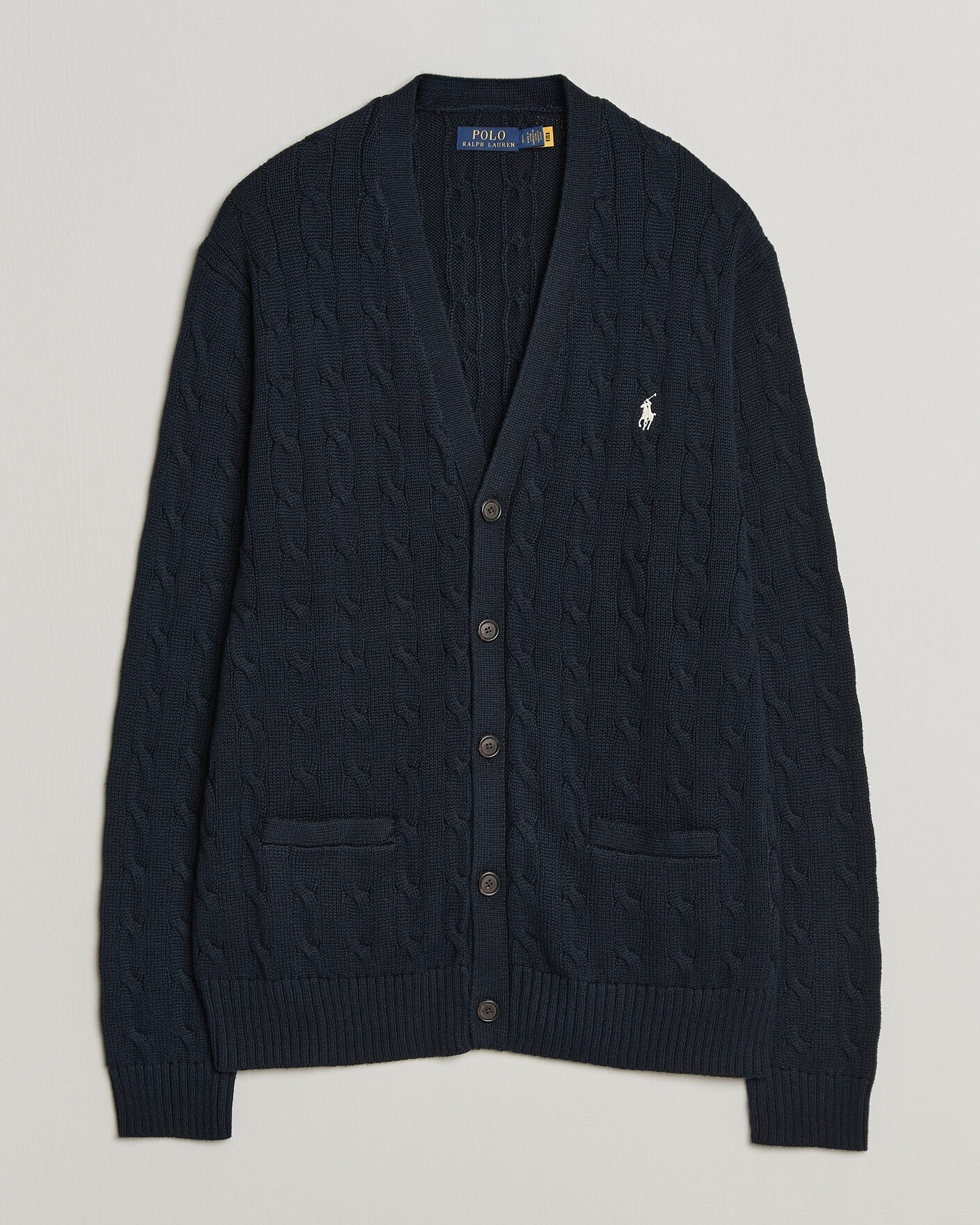 Hombres | Jerséis y prendas de punto | Polo Ralph Lauren | Cotton Cable Cardigan Hunter Navy