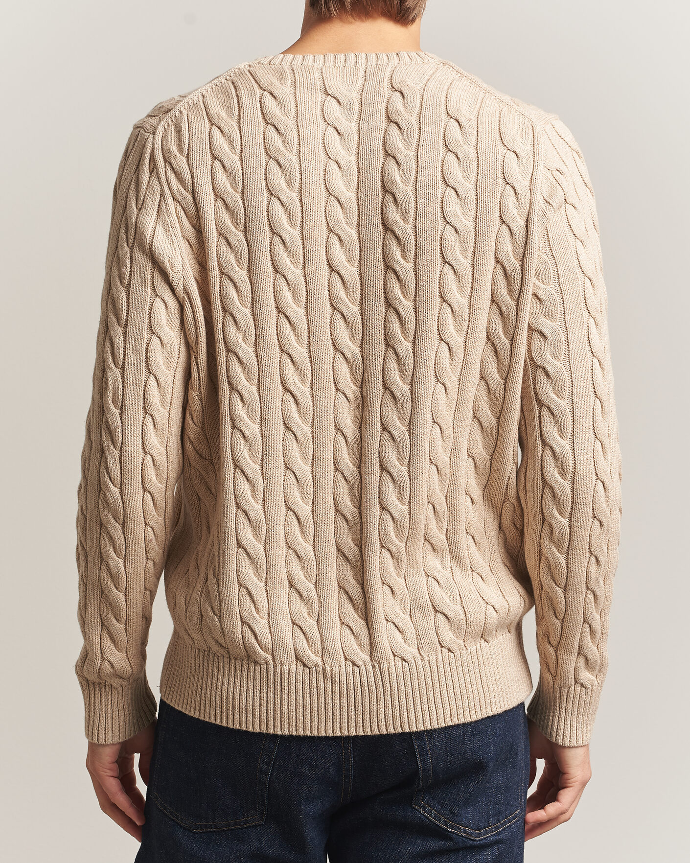 Hombres | Jerséis y prendas de punto | Polo Ralph Lauren | Cotton Cable Pullover Jicama Brown Heather