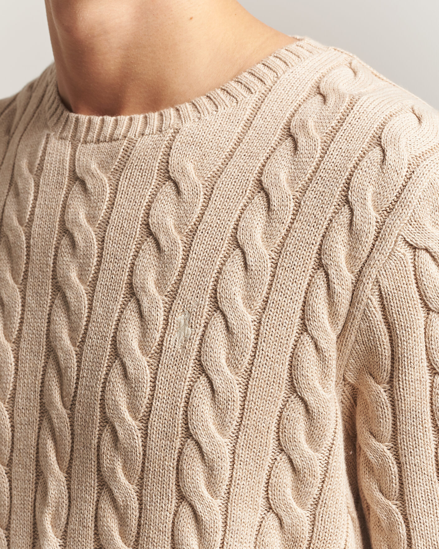 Hombres | Jerséis y prendas de punto | Polo Ralph Lauren | Cotton Cable Pullover Jicama Brown Heather