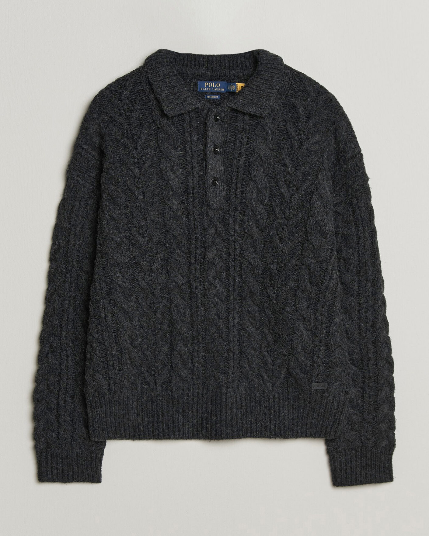 Hombres | Jerséis y prendas de punto | Polo Ralph Lauren | Wool Blend Aran Sweater Hawks Eye Heather