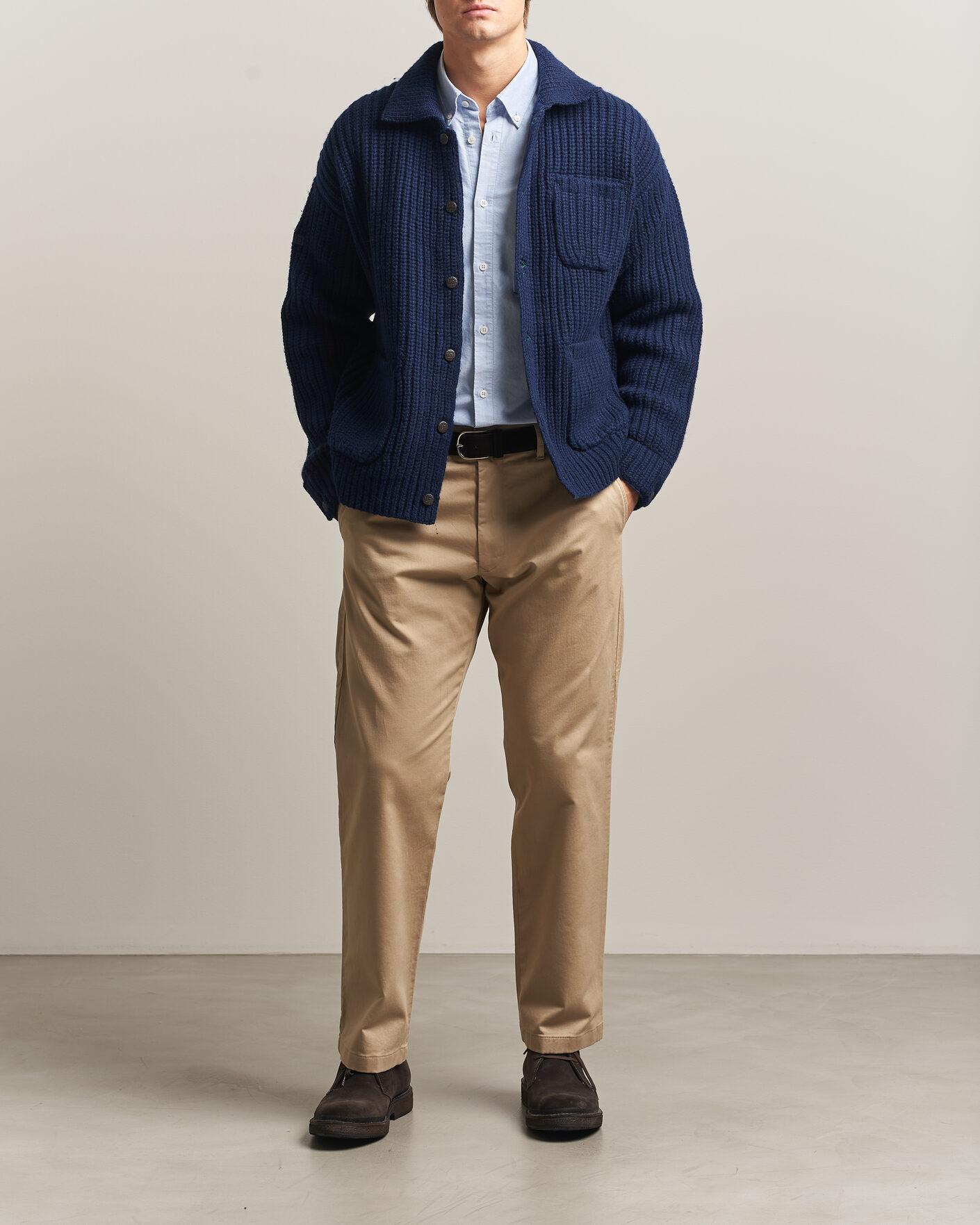 Hombres | Jerséis y prendas de punto | Polo Ralph Lauren | Wool Blend Button Cardigan Blue Stonecrop