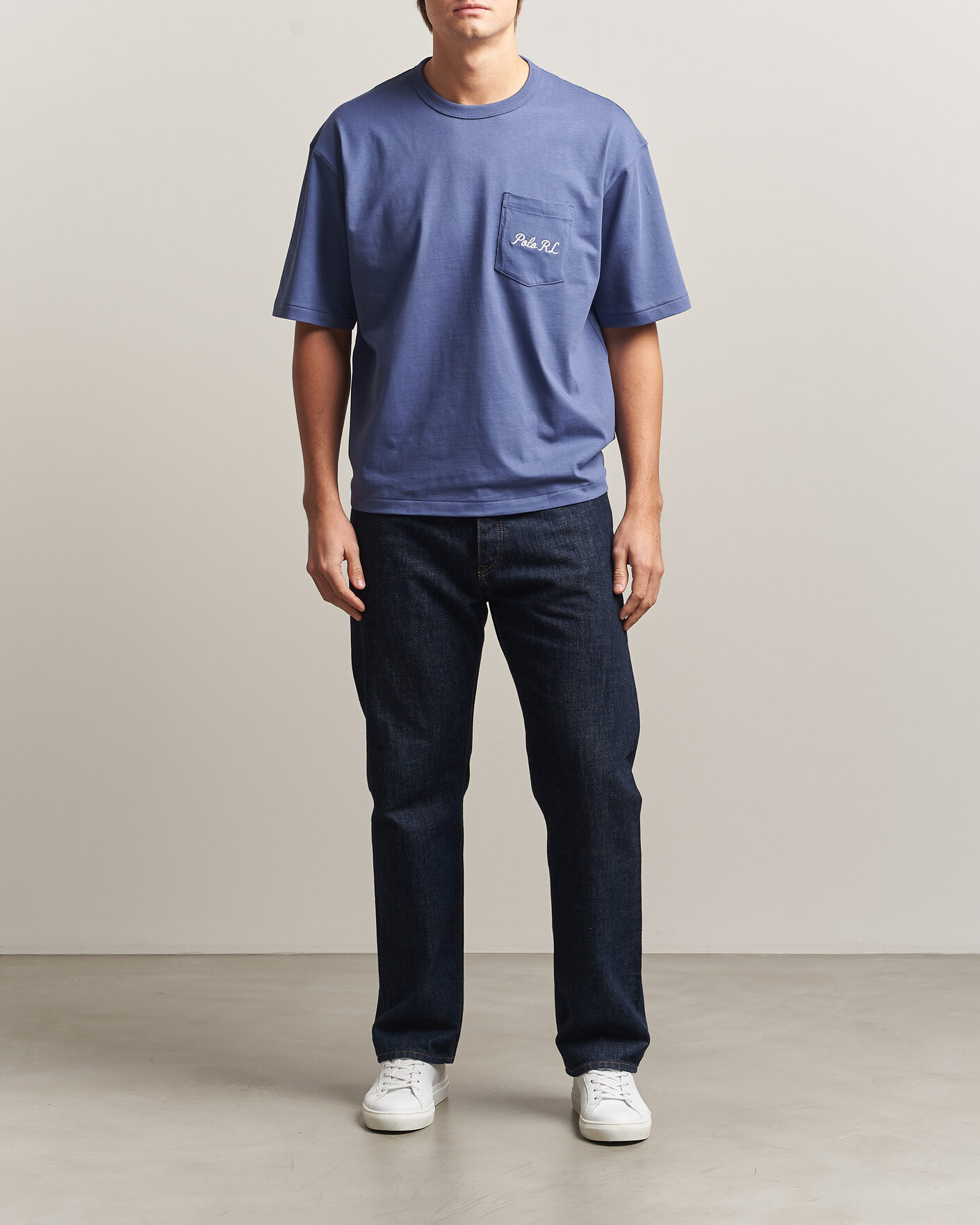 Hombres | Camisetas | Polo Ralph Lauren | Back Print Bear Pocket Tee Classic Blue