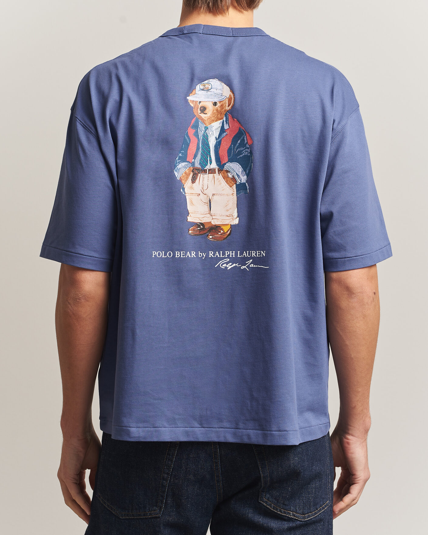 Hombres | Camisetas | Polo Ralph Lauren | Back Print Bear Pocket Tee Classic Blue