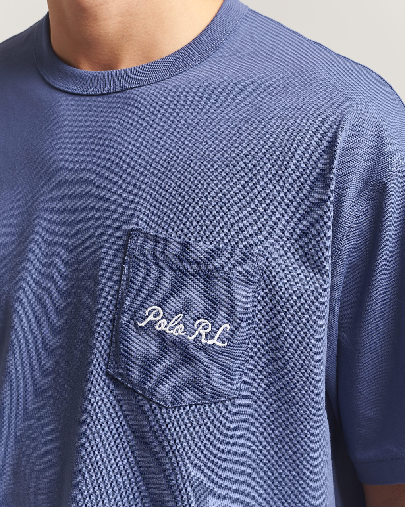 Hombres | Camisetas | Polo Ralph Lauren | Back Print Bear Pocket Tee Classic Blue