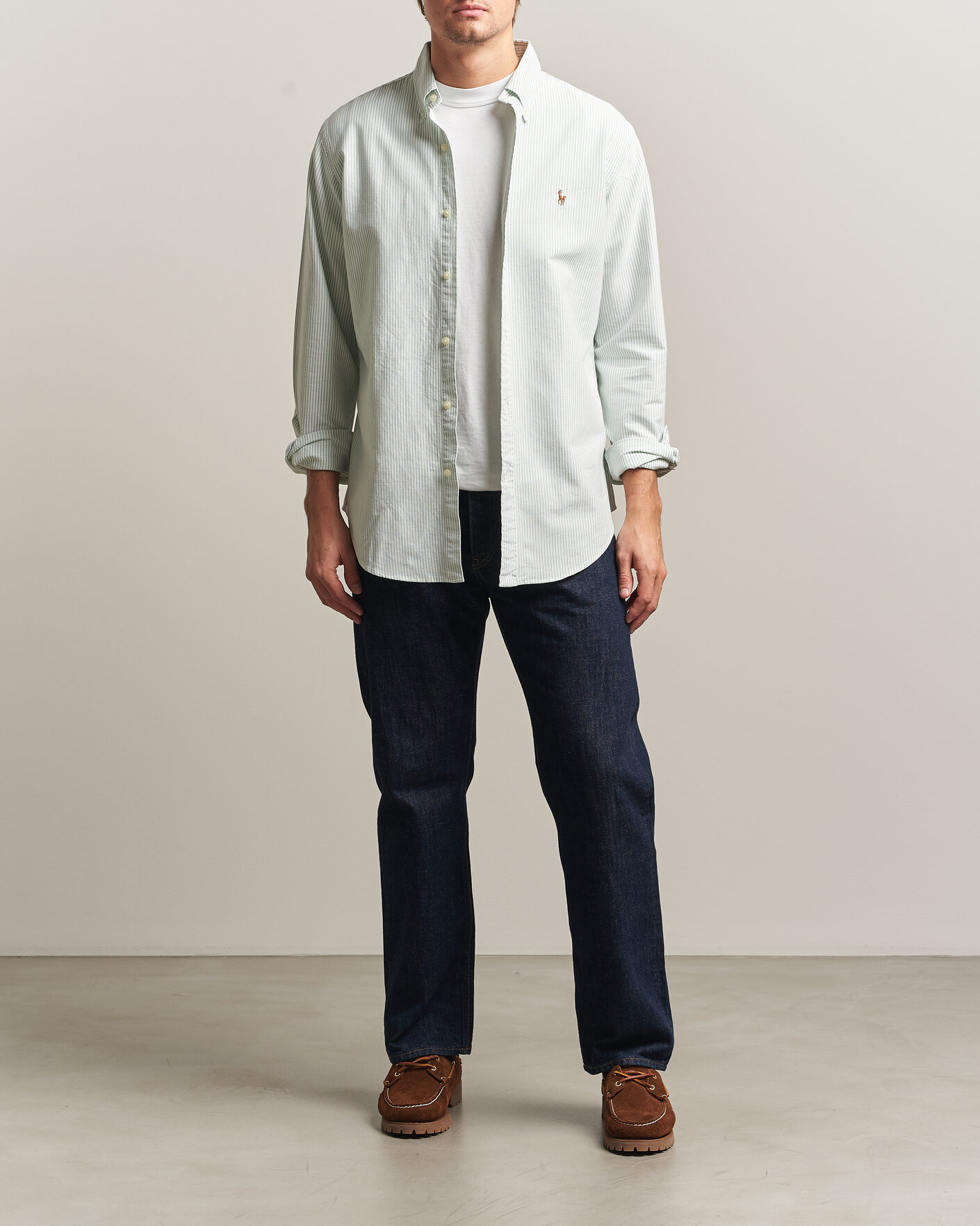 Hombres | Camisas | Polo Ralph Lauren | Custom Slim Fit Oxford Shirt Pistachio/White