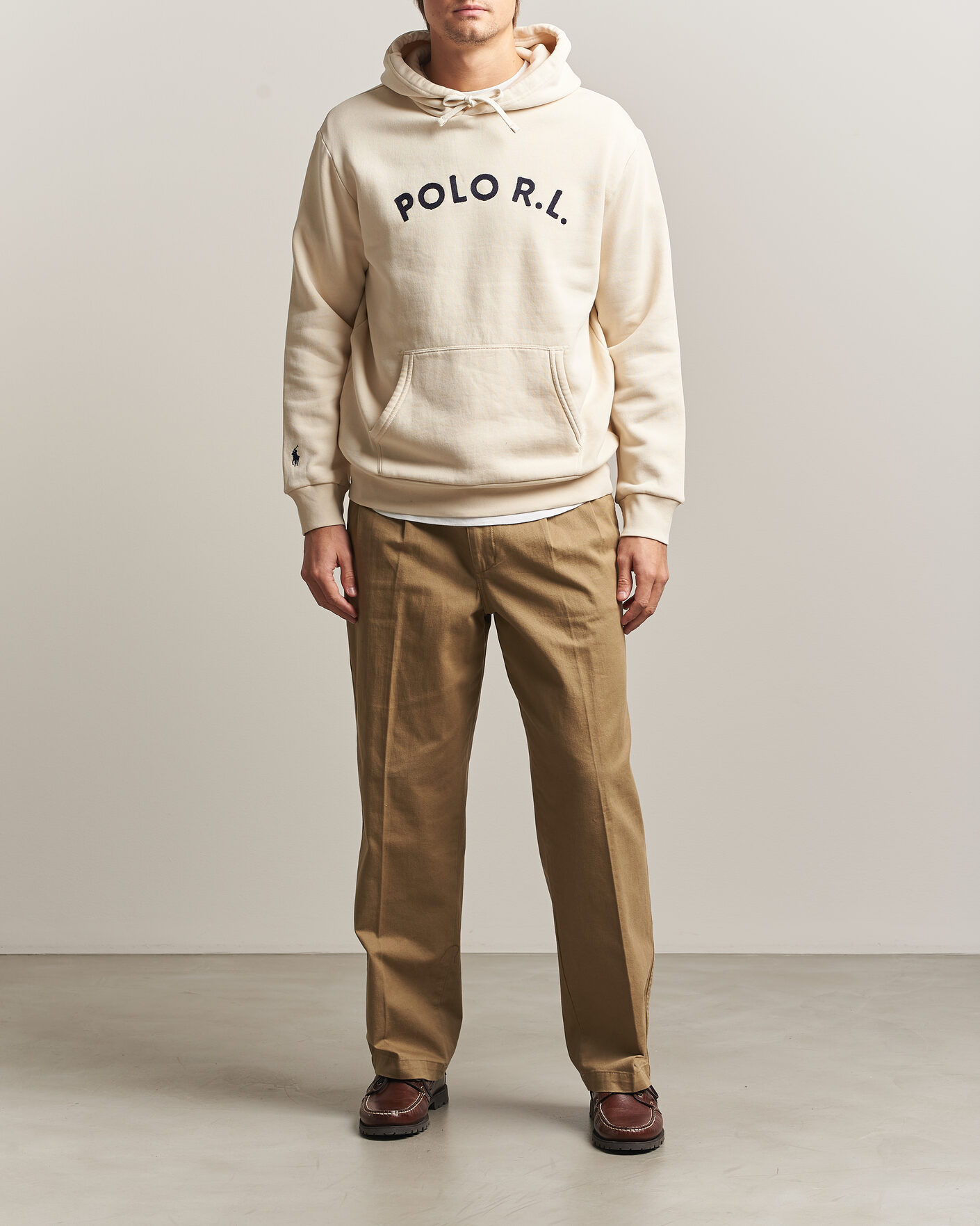 Hombres | Jerséis y prendas de punto | Polo Ralph Lauren | Cotton Chest Logo Hood Andover Cream