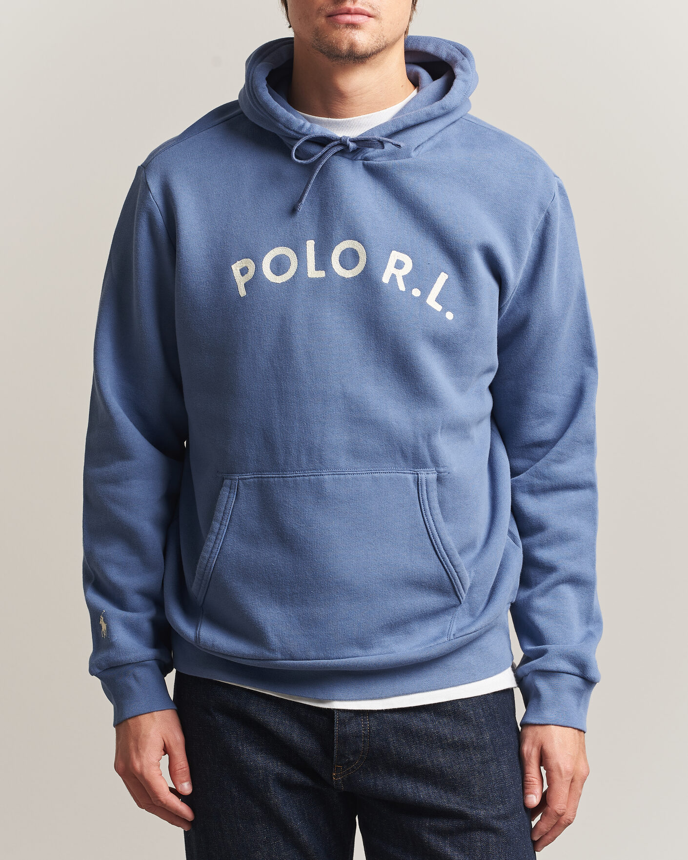 Hombres | Jerséis y prendas de punto | Polo Ralph Lauren | Cotton Chest Logo Hood Carson Blue