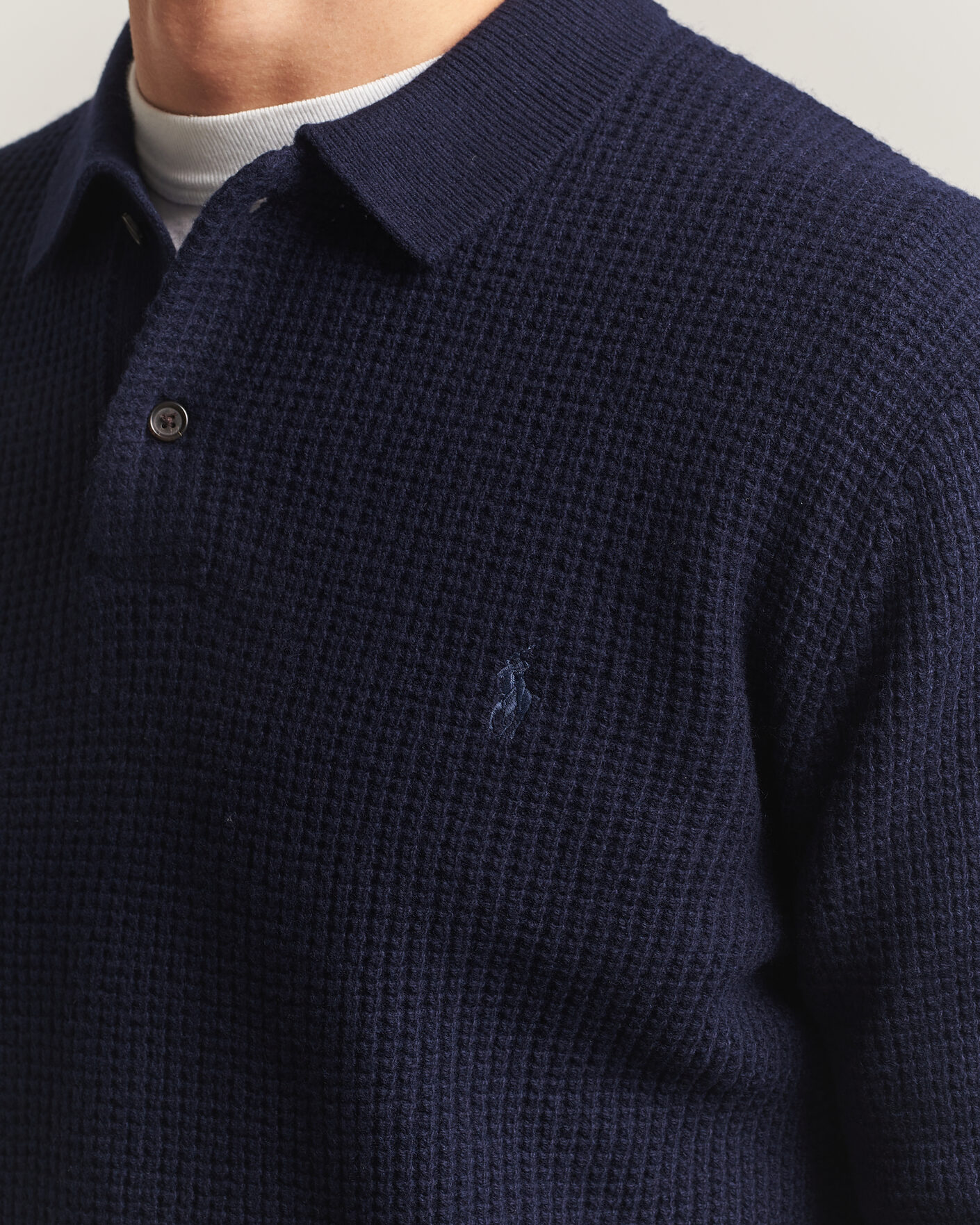 Hombres | Jerséis y prendas de punto | Polo Ralph Lauren | Wool/Cotton Knitted Polo Hunter Navy