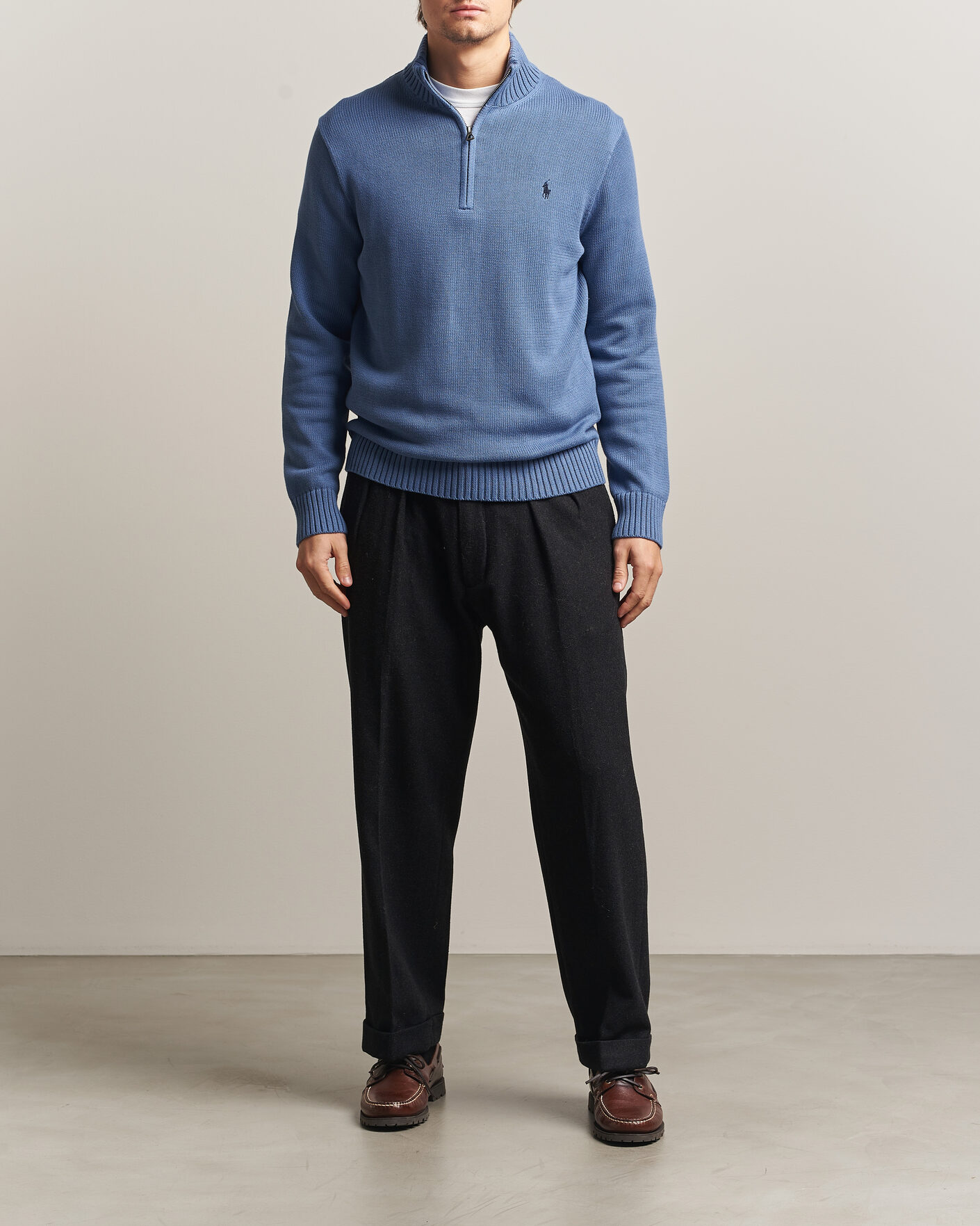 Hombres | Jerséis y prendas de punto | Polo Ralph Lauren | Cotton Half Zip Carson Blue