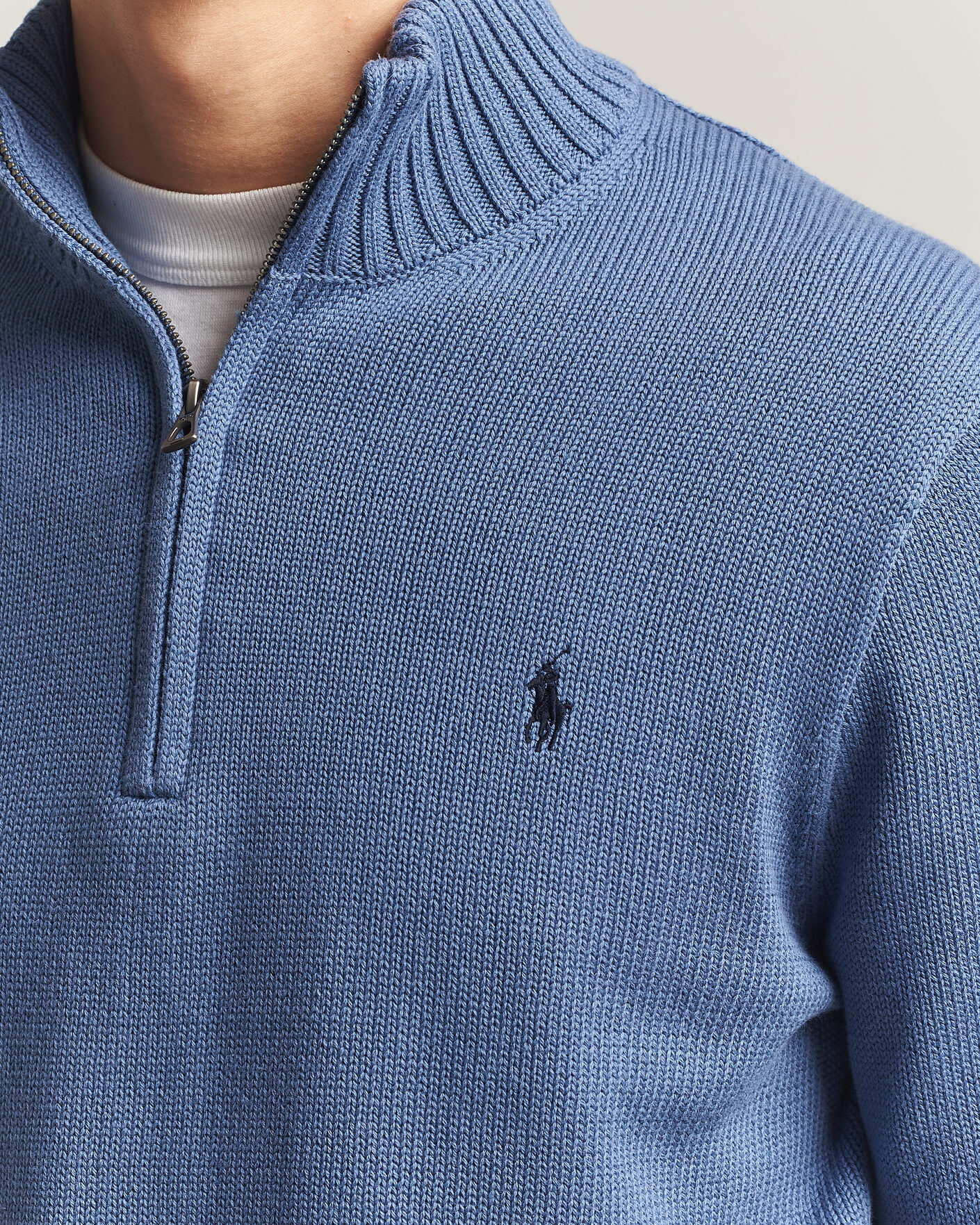 Hombres | Jerséis y prendas de punto | Polo Ralph Lauren | Cotton Half Zip Carson Blue